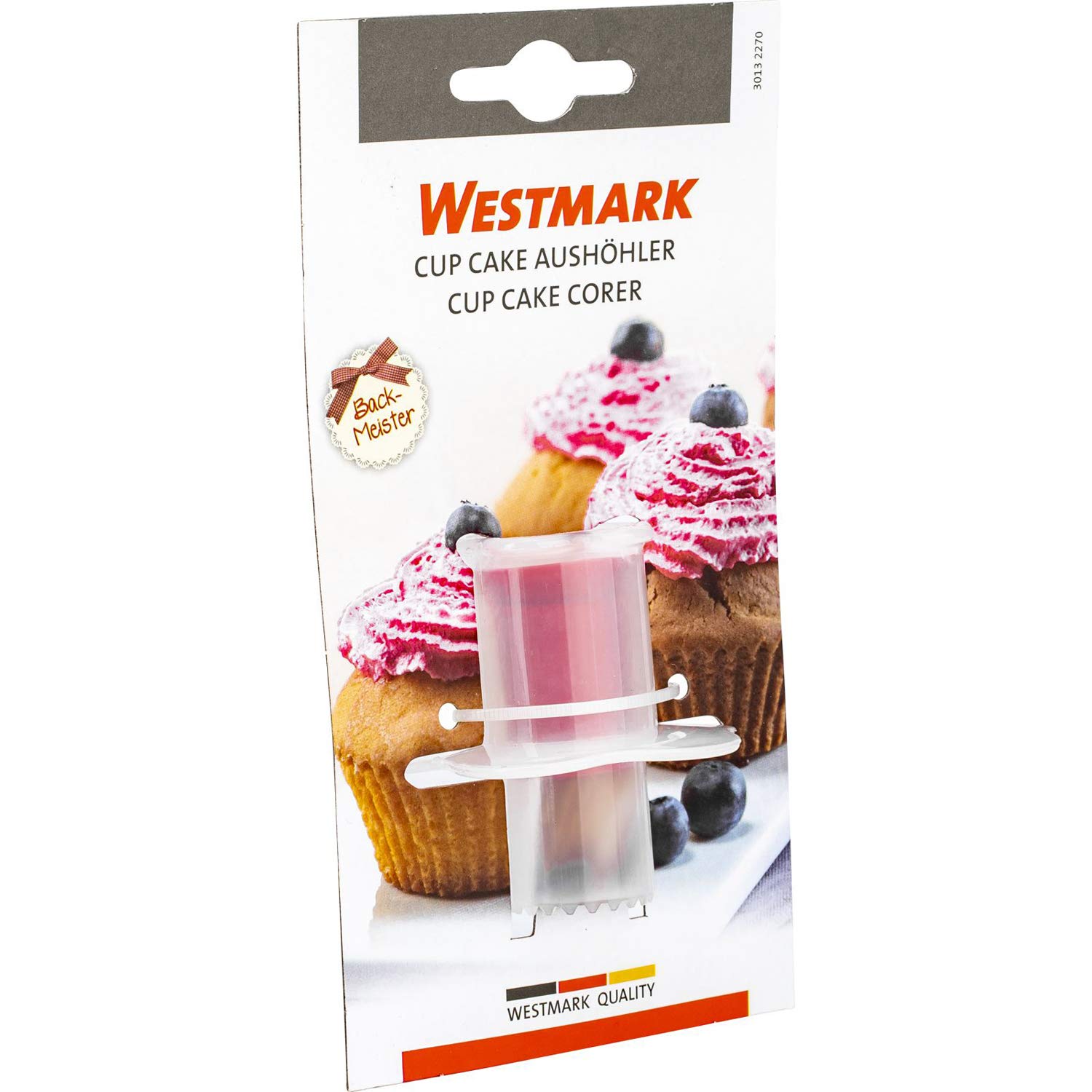 westmark-30132270-vidoir-cupcake-6-cm-plastique-blanc-rouge image 8