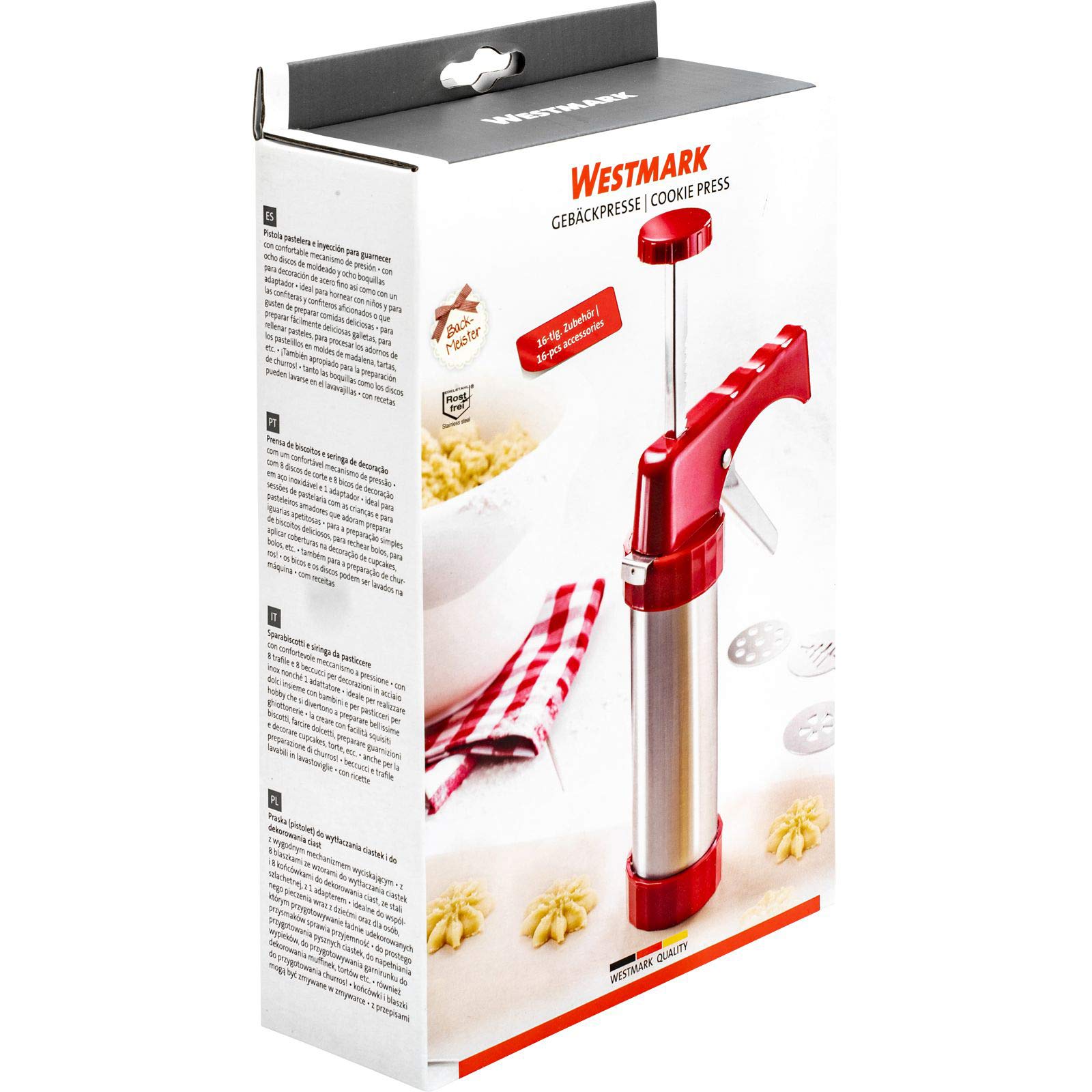 westmark-32332260-presse-p-tisserie-seringue-garniture-250-ml-avec-8-disques-et- image 8