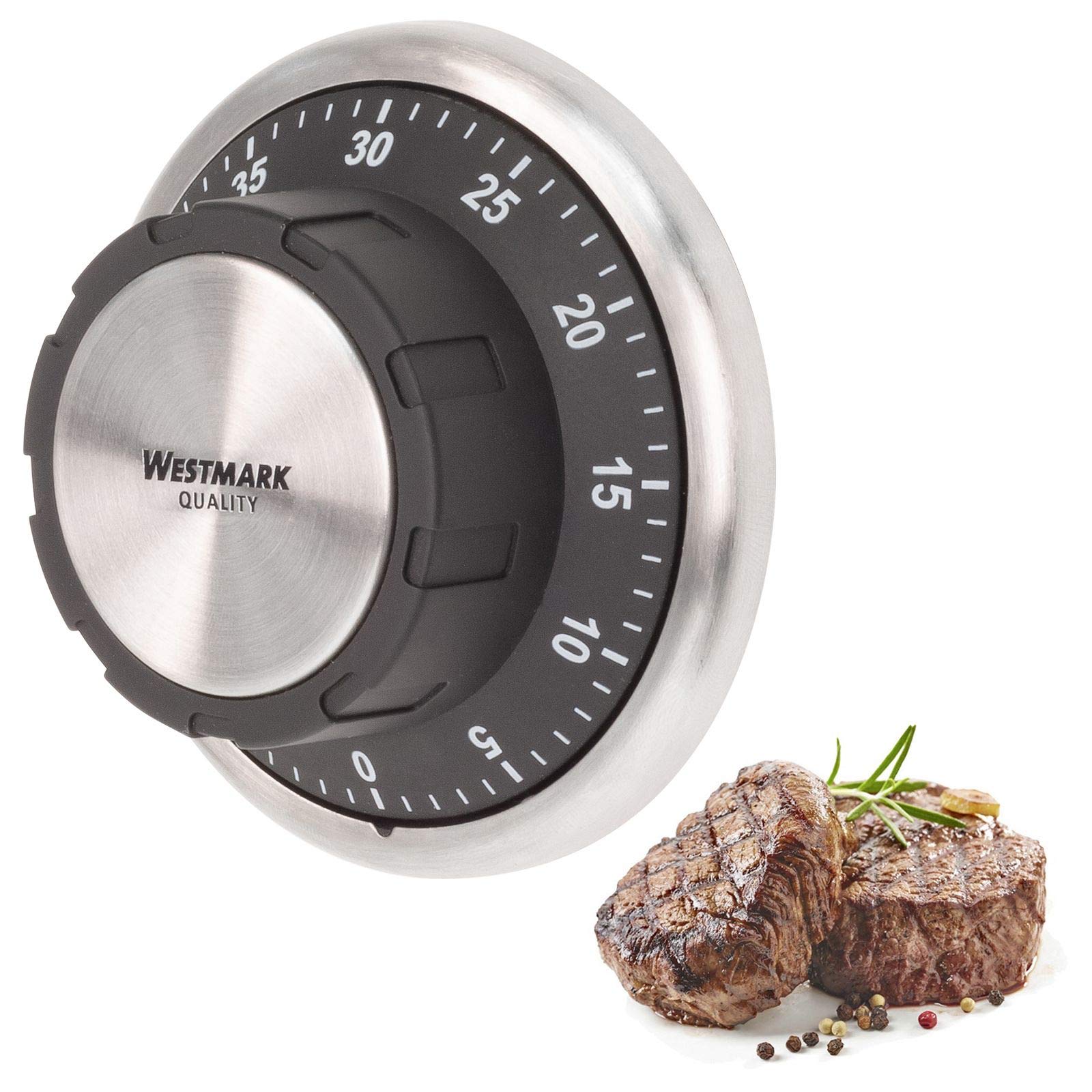 westmark-redondo-minuteur-de-cuisine-m-canique-magn-tique-1-60-min-acier-inoxyda image 2