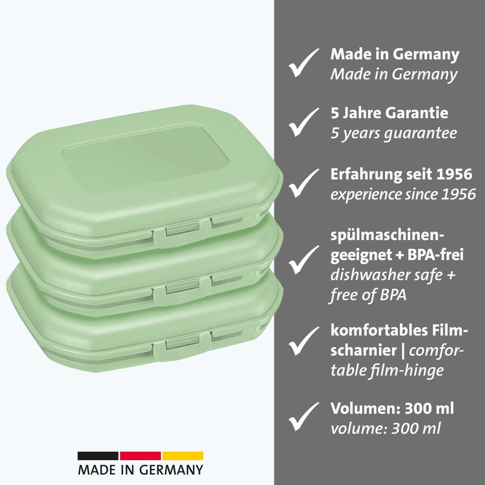 westmark-mini-235122em-lot-de-3-bo-tes-snack-en-plastique-avec-fermeture-clic-ha image 2