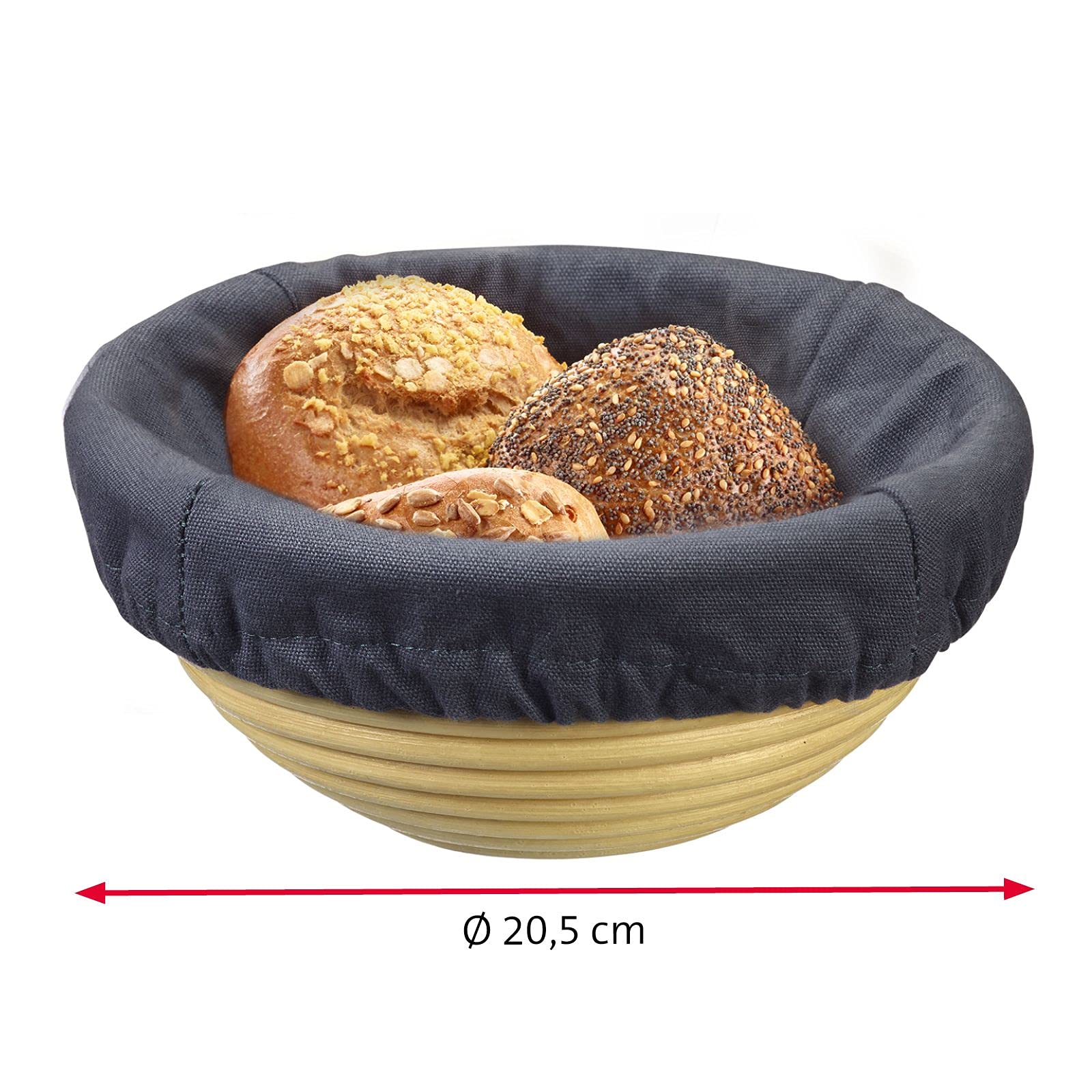 westmark-3209226a-housse-en-coton-pour-panier-couffin-rond-anthracite image 7