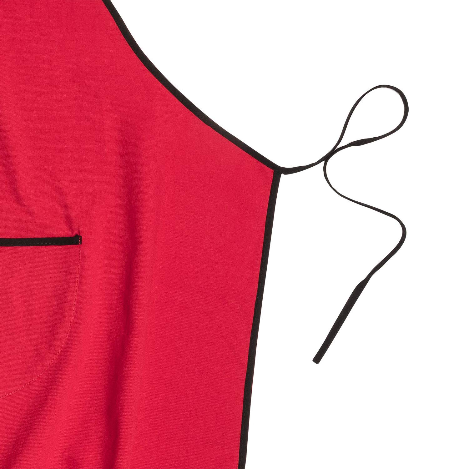 westmark-tablier-de-cuisine-et-barbecue-en-coton-rouge-noir-col-r-glable-avec-po image 3