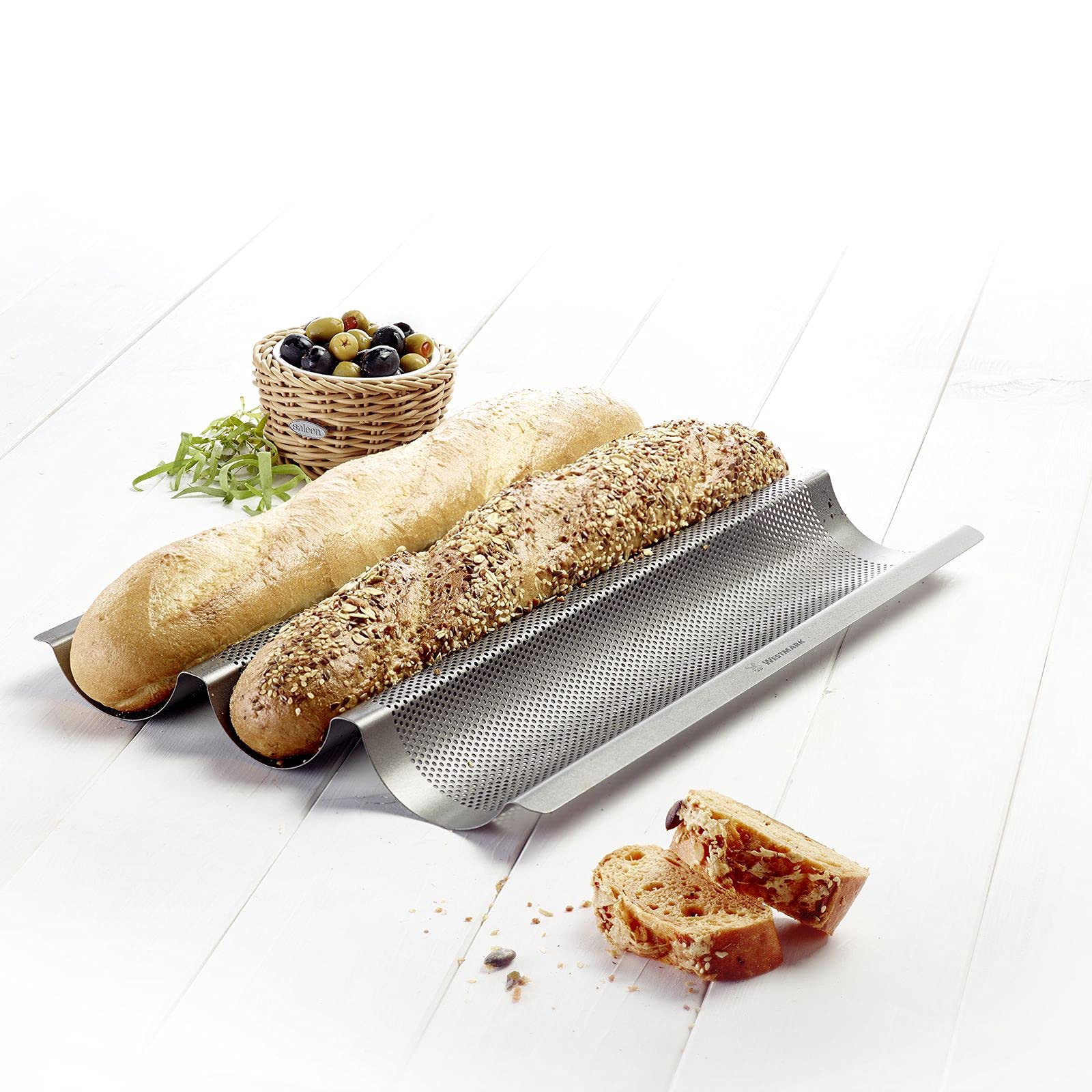 westmark-329822e6-moule-baguette-set-3-pains-pinceau-p-tisserie-woody-acier-anti image 6