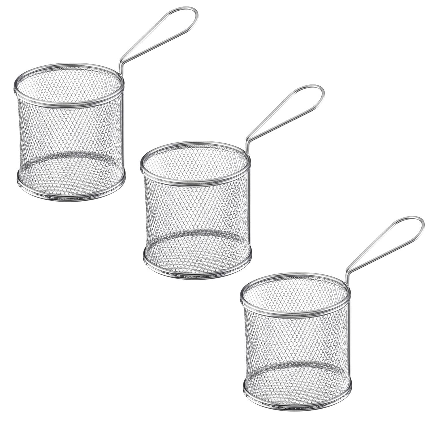 westmark-691222e2-tapas-friends-lot-de-3-mini-paniers-de-service-ronds-en-acier- image 1