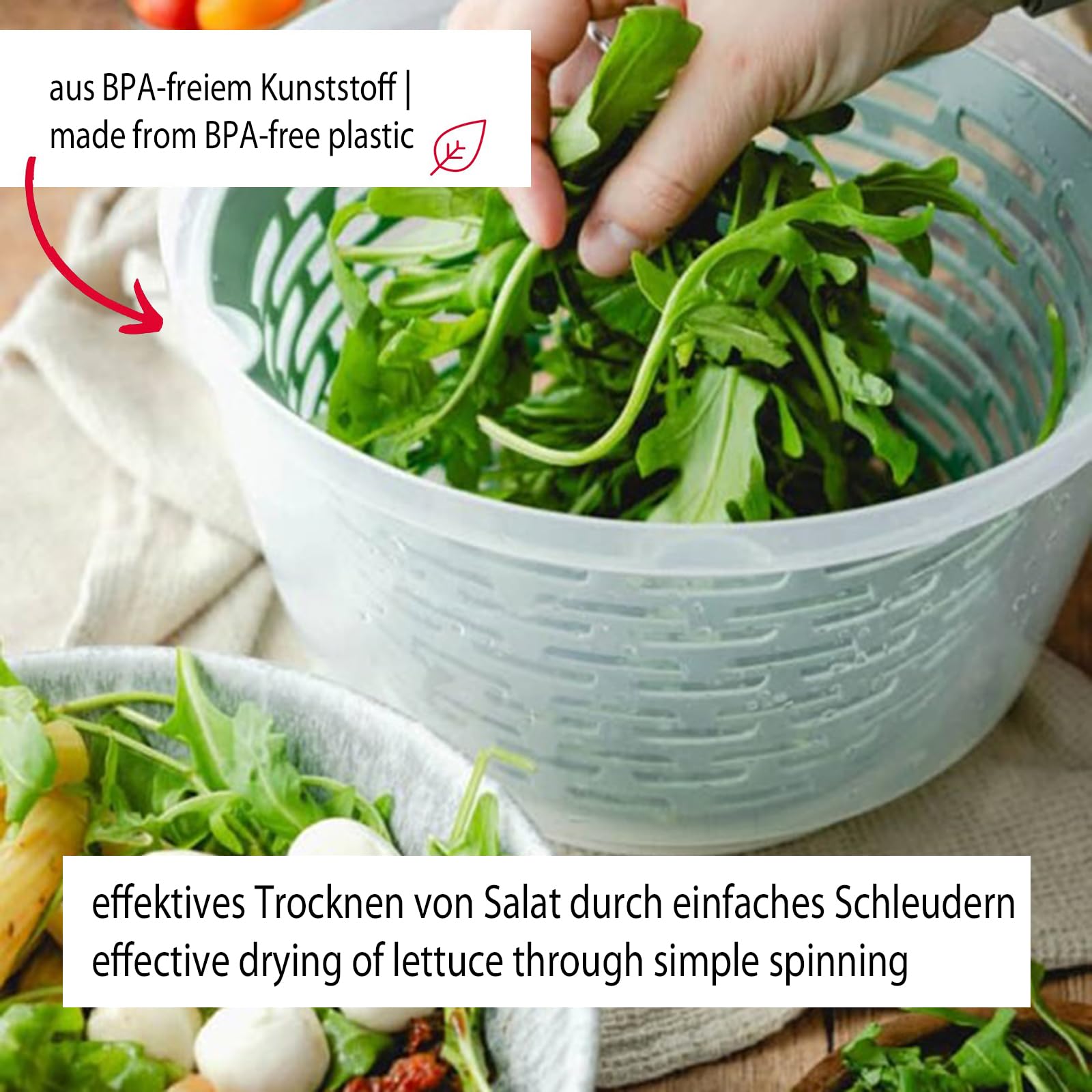 westmark-spinderella-essoreuse-salade-4-4-l-avec-couvercle-et-bec-verseur-gobele image 3