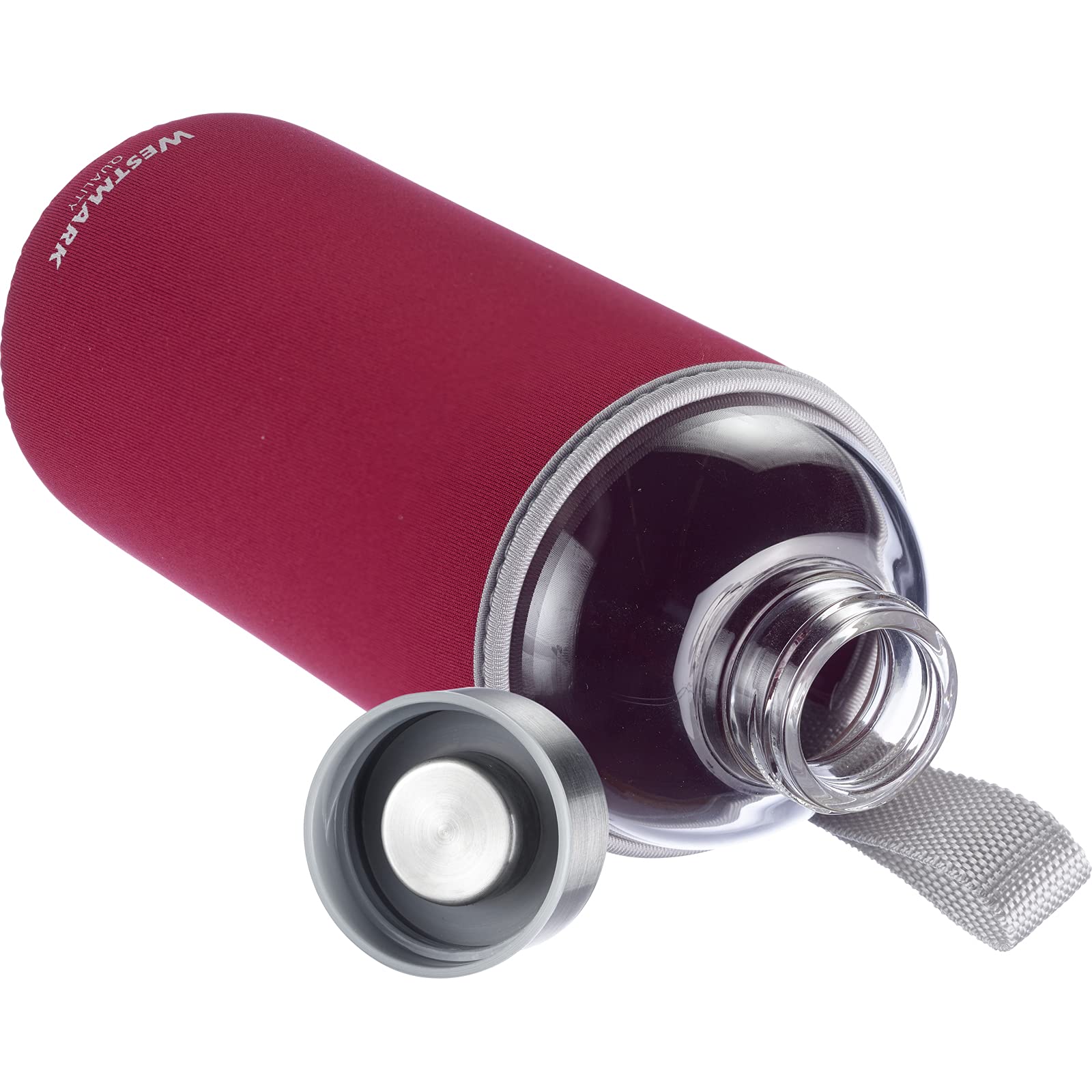 westmark-viva-527422e7-set-de-2-gourdes-en-verre-1000-ml-avec-housse-de-protecti image 3