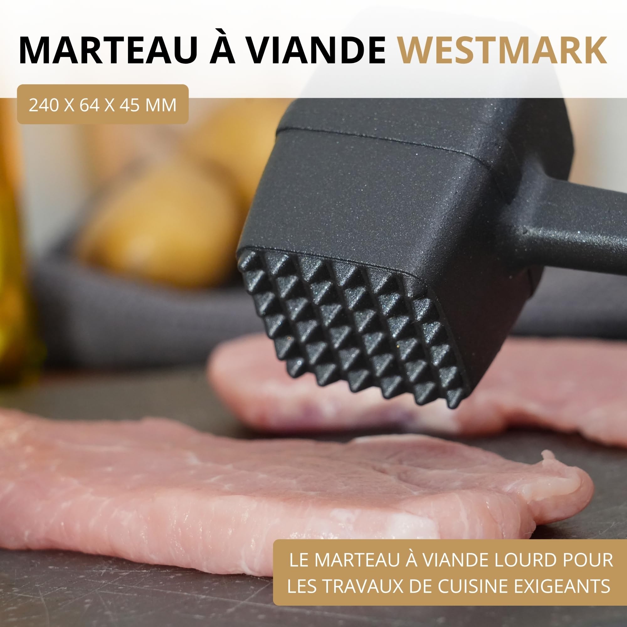 westmark-attendrisseur-de-viande-robusto-special-black-edition-marteau-double-fa image 2