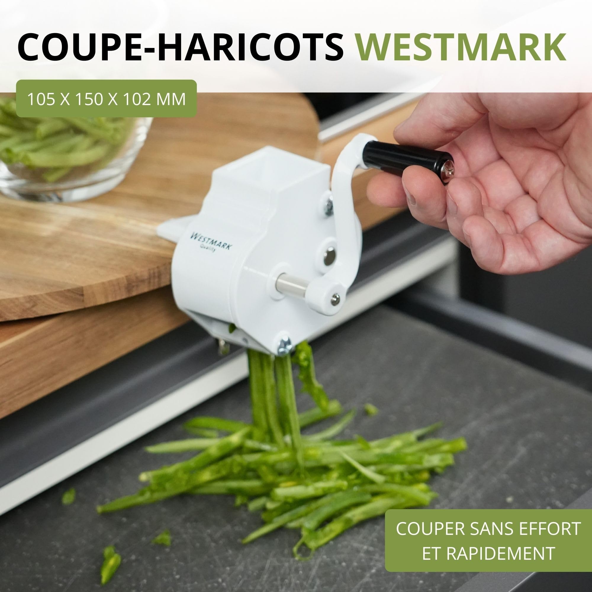 westmark-11862260-coupe-haricots-dans-la-longueur-avec-serre-joint-pour-table-la image 2
