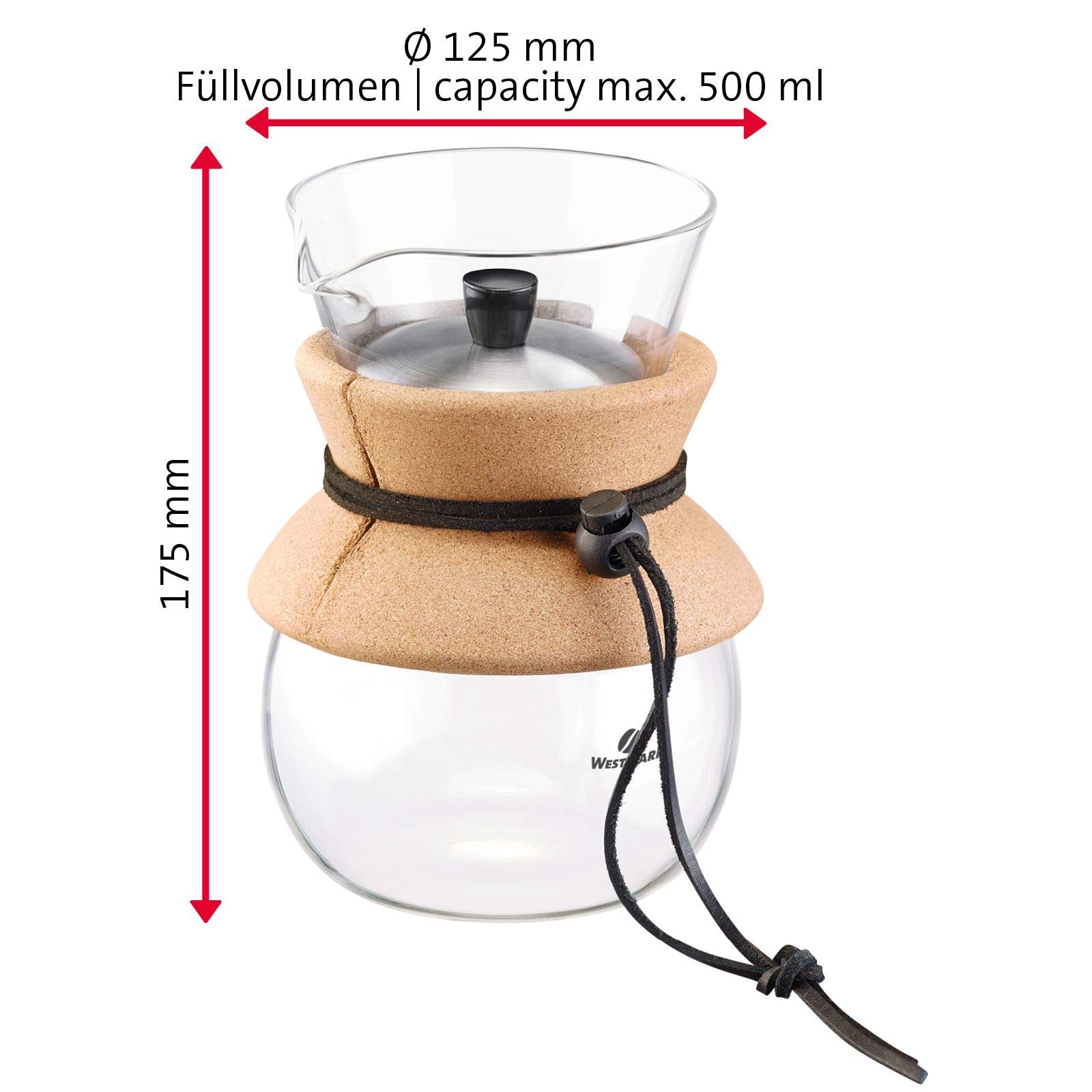 westmark-24592260-brasilia-cafeti-re-dosage-500-ml-avec-filtre-et-couvercle-en-a image 7