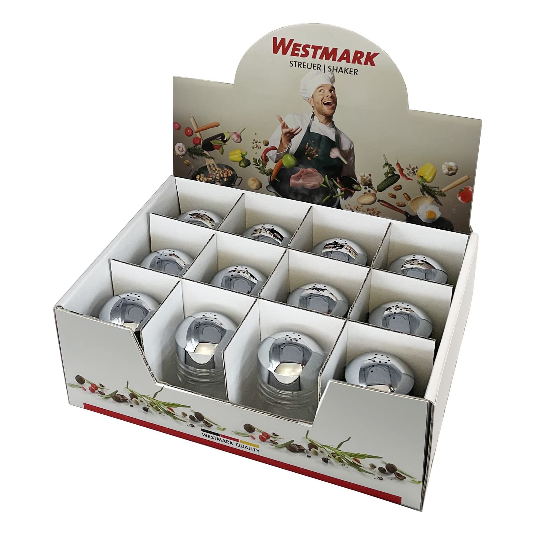 westmark-63132611-pr-sentoir-poivri-res-paris-chrome-avec-12-saupoudreuses-de-40 image 3