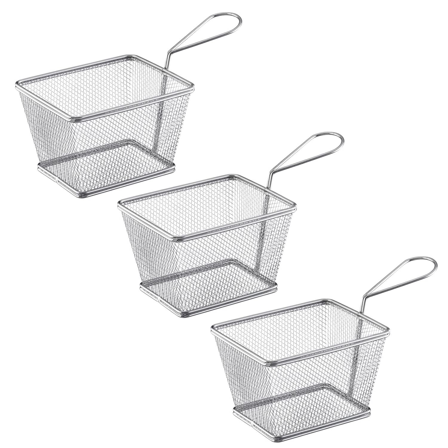 westmark-tapas-friends-691022e2-lot-de-3-paniers-frites-de-service-en-acier-inox image 1