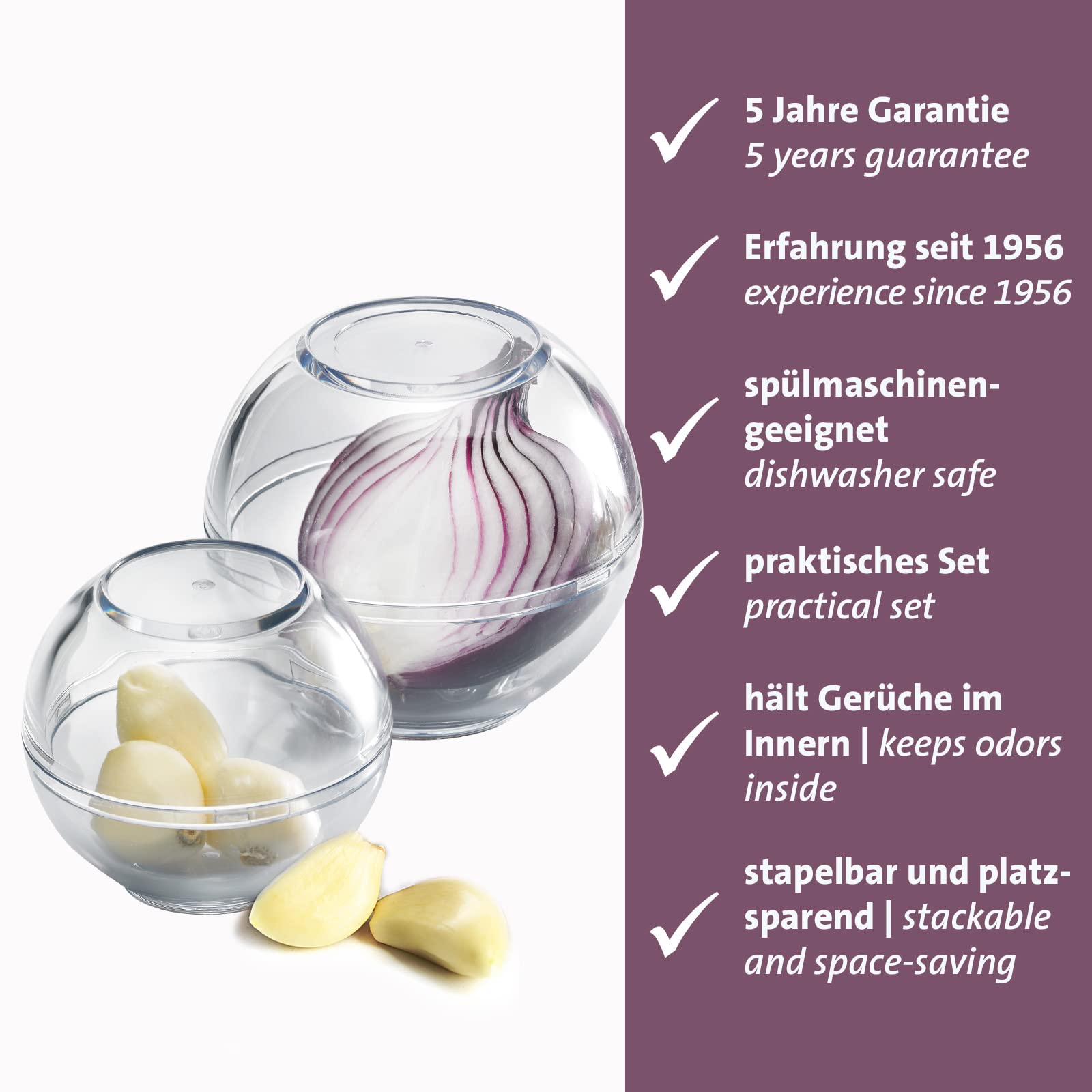 westmark-set-de-2-boules-de-conservation-empilables-7-cm-9-cm-plastique-sans-bpa image 2