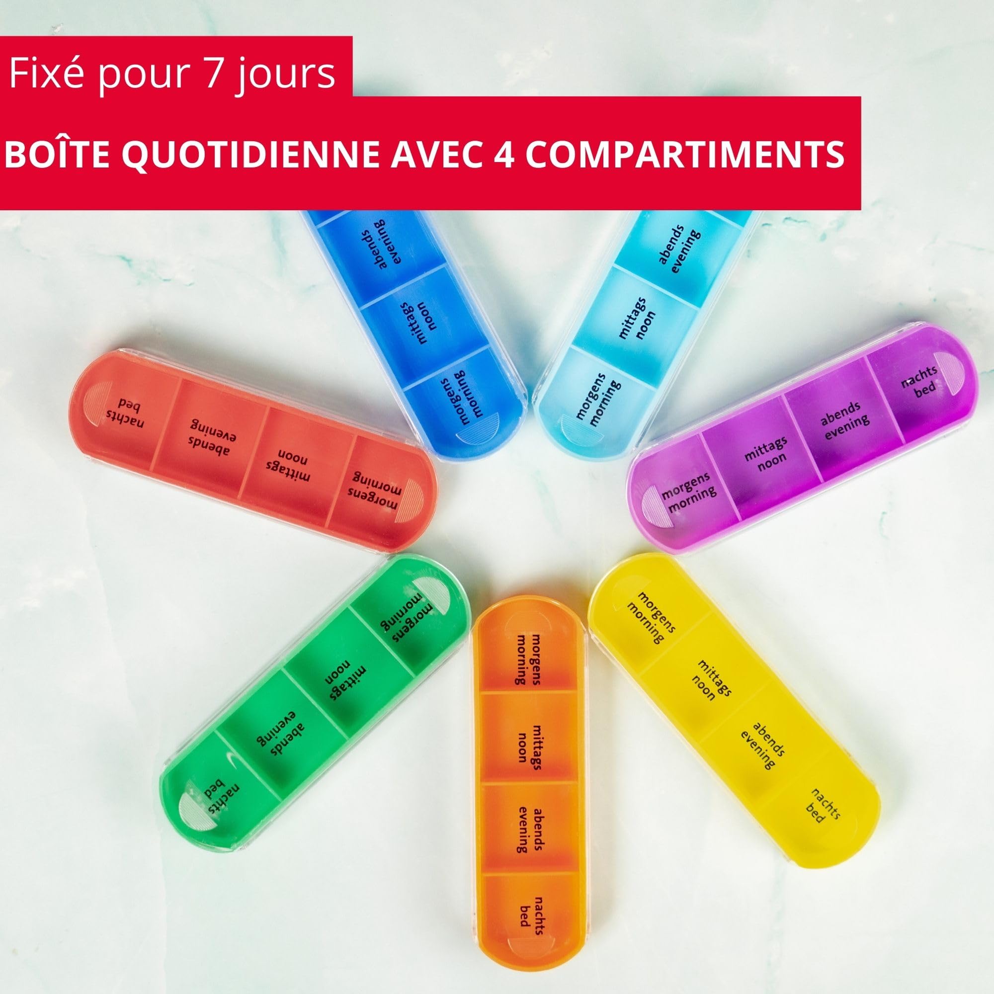 westmark-pilulier-7-jours-bo-te-m-dicaments-et-compl-ments-4-compartiments-par-j image 2