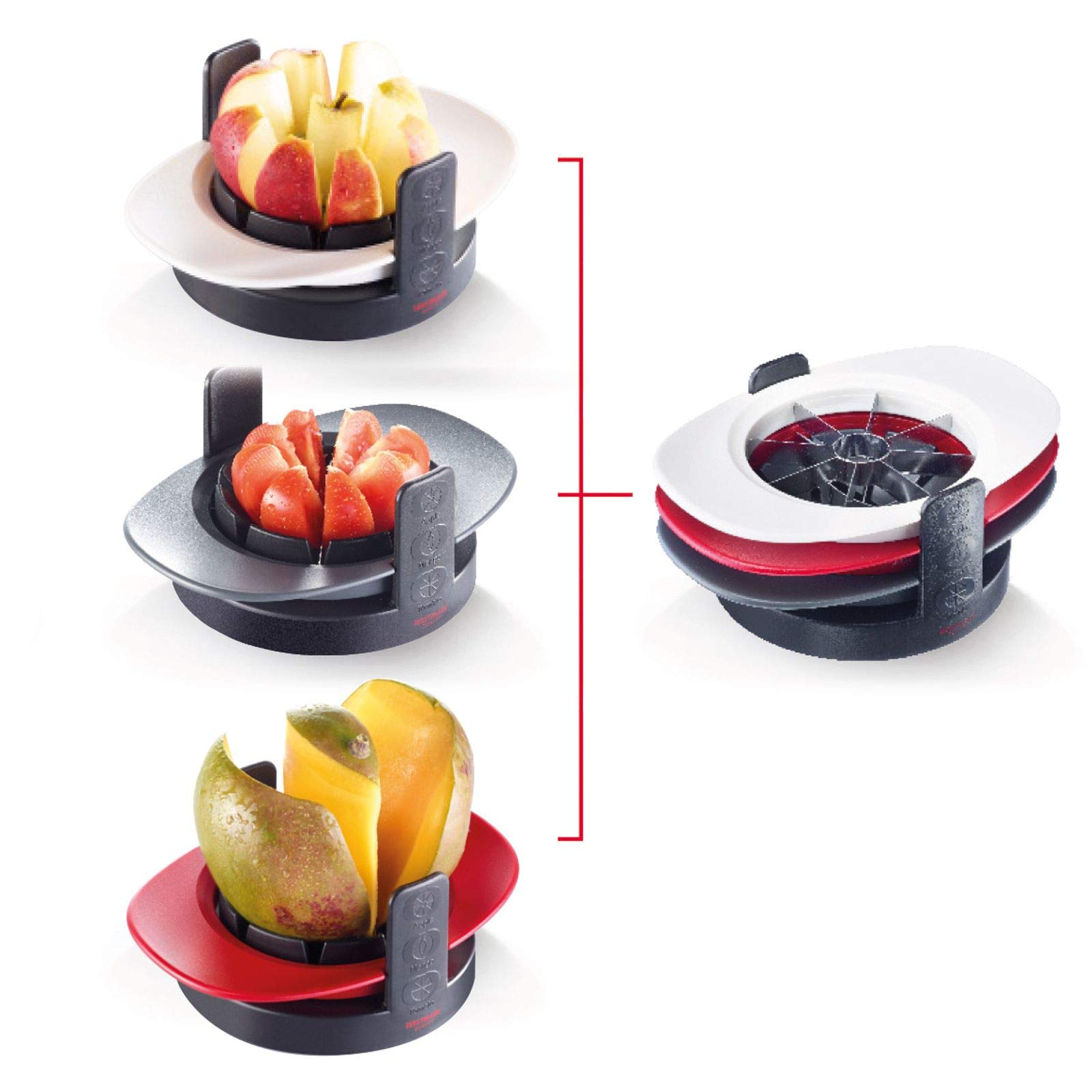 westmark-tutti-frutti-coupe-pomme-tomate-mangue-51142260-3-en-1-multifonctionnel image 3