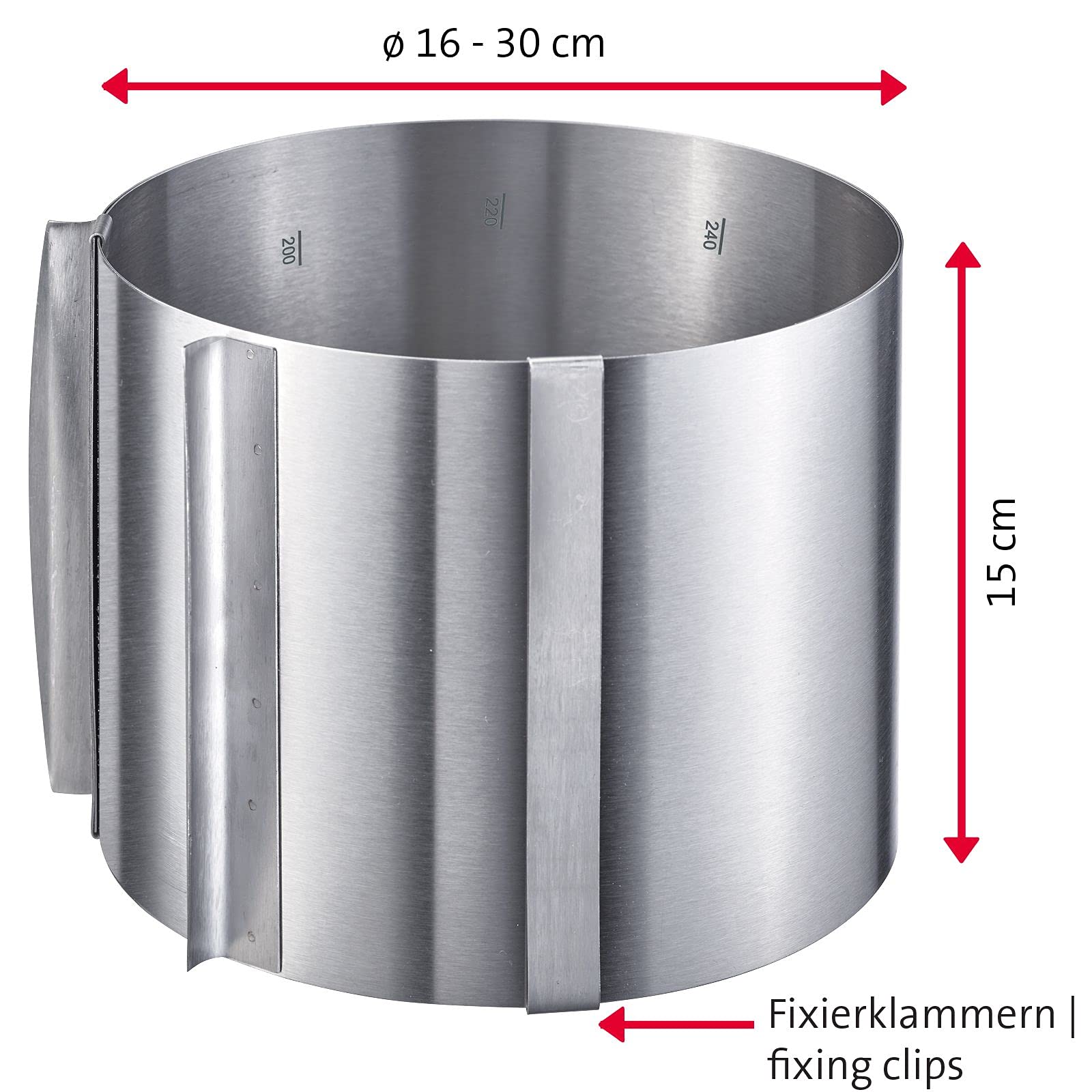 westmark-313022e6-cercle-tarte-r-glable-inox-16-30-cm-grattoir-argent-blanc image 7