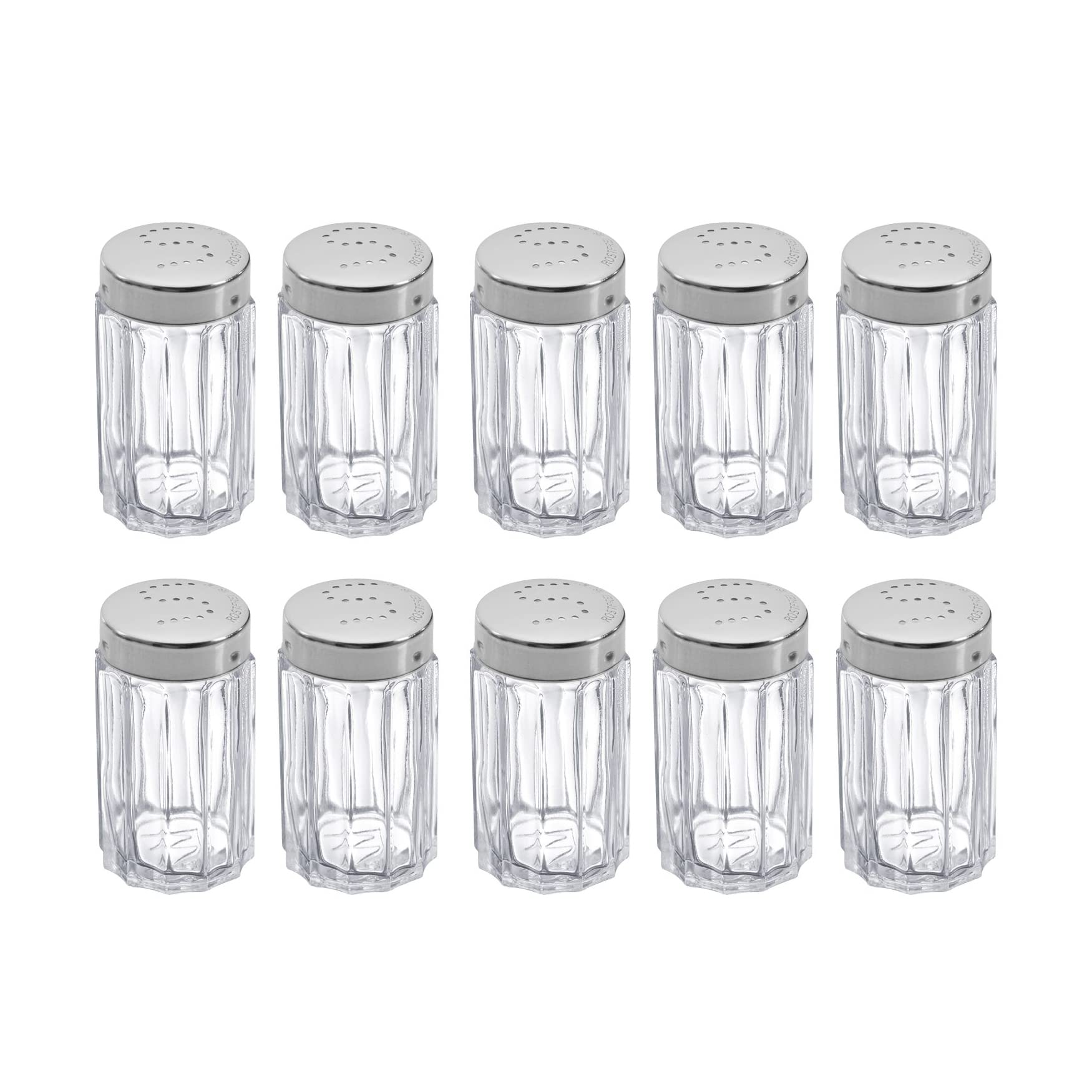 westmark-sali-res-traditionell-set-de-10-verre-acier-inoxydable-50-ml-argent-tra image 1