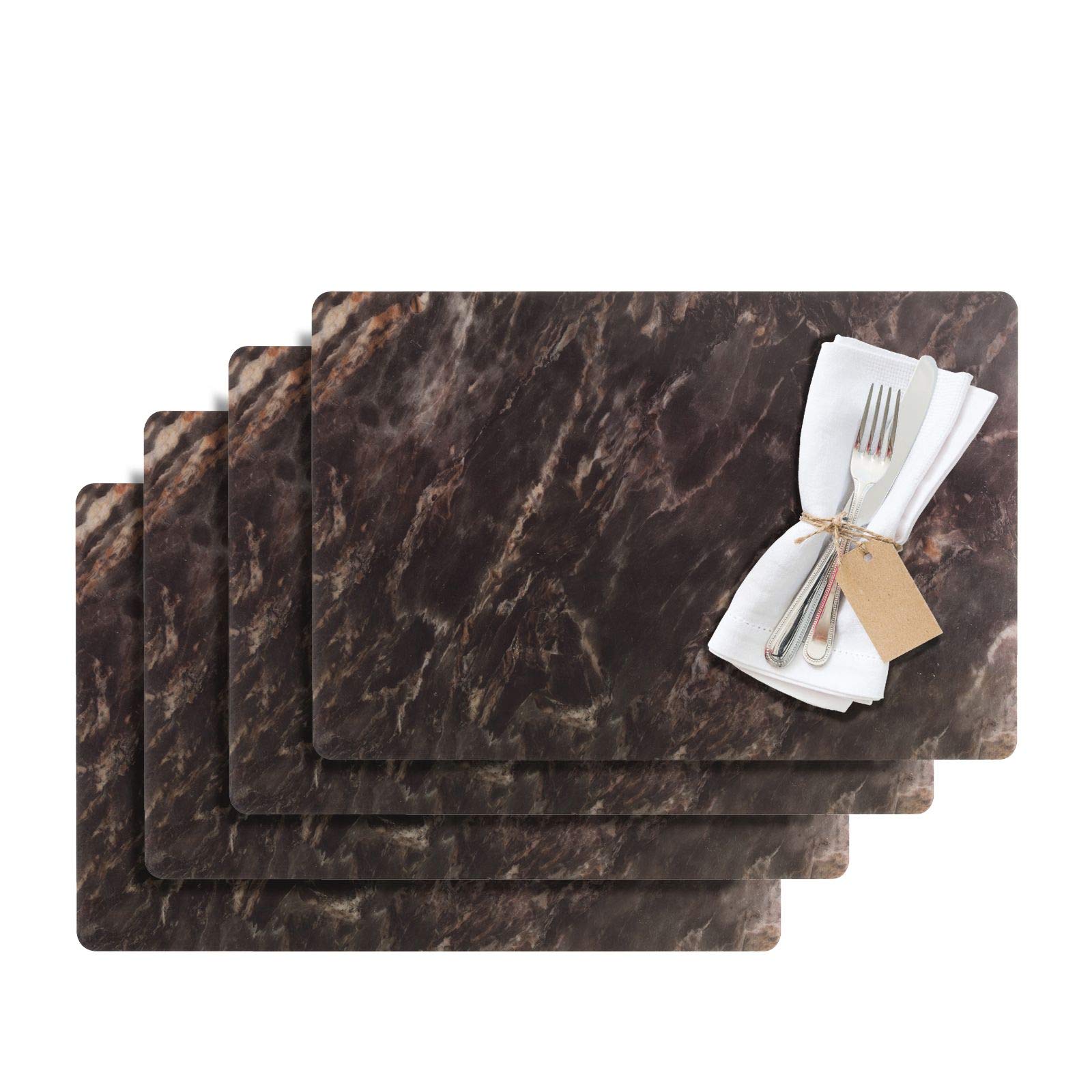 westmark-saleen-marmor-01029019150-set-de-4-sets-de-table-effet-marbre-pet-noir- image 1