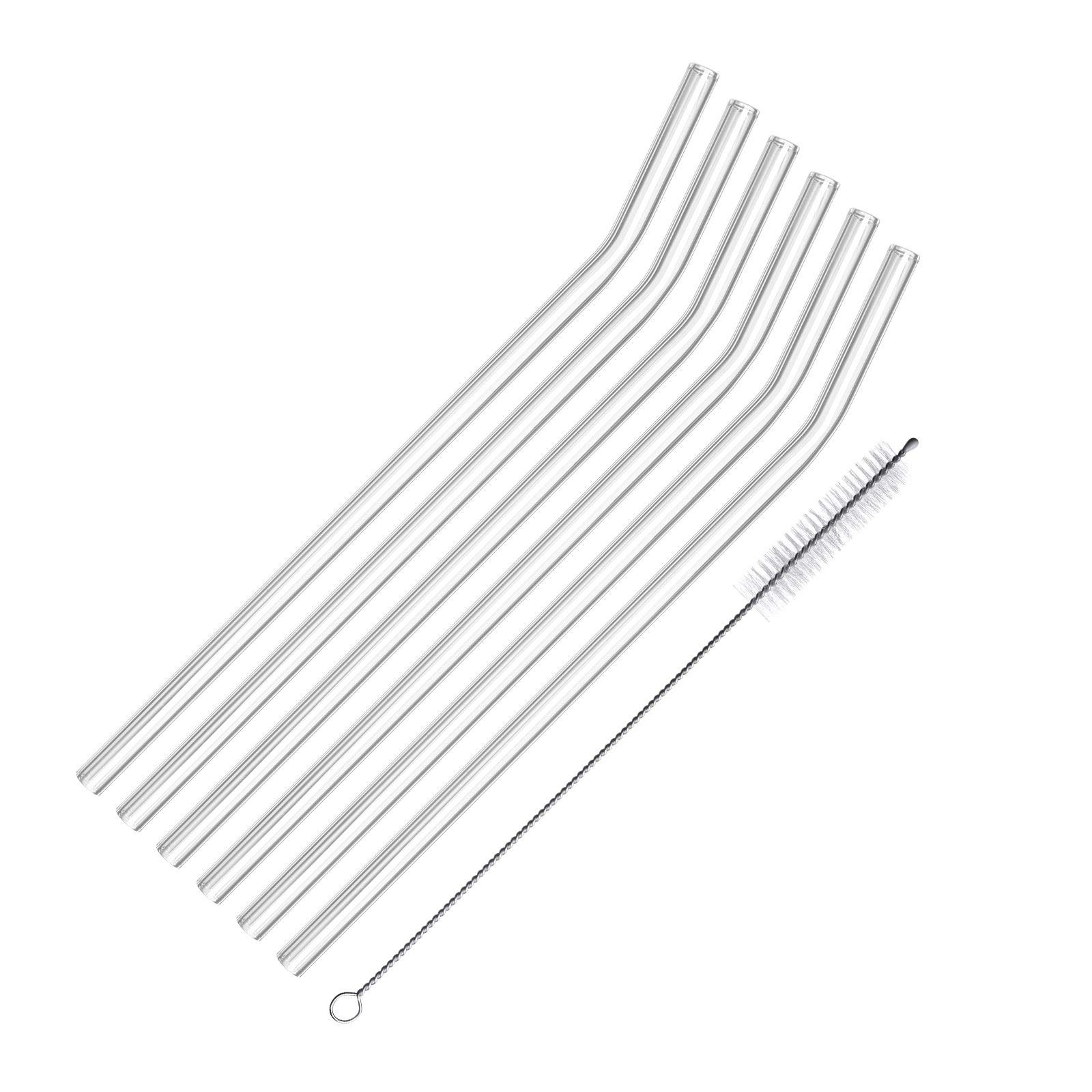 westmark-glas-knick-lot-de-6-pailles-courb-es-en-verre-borosilicat-r-utilisables image 1