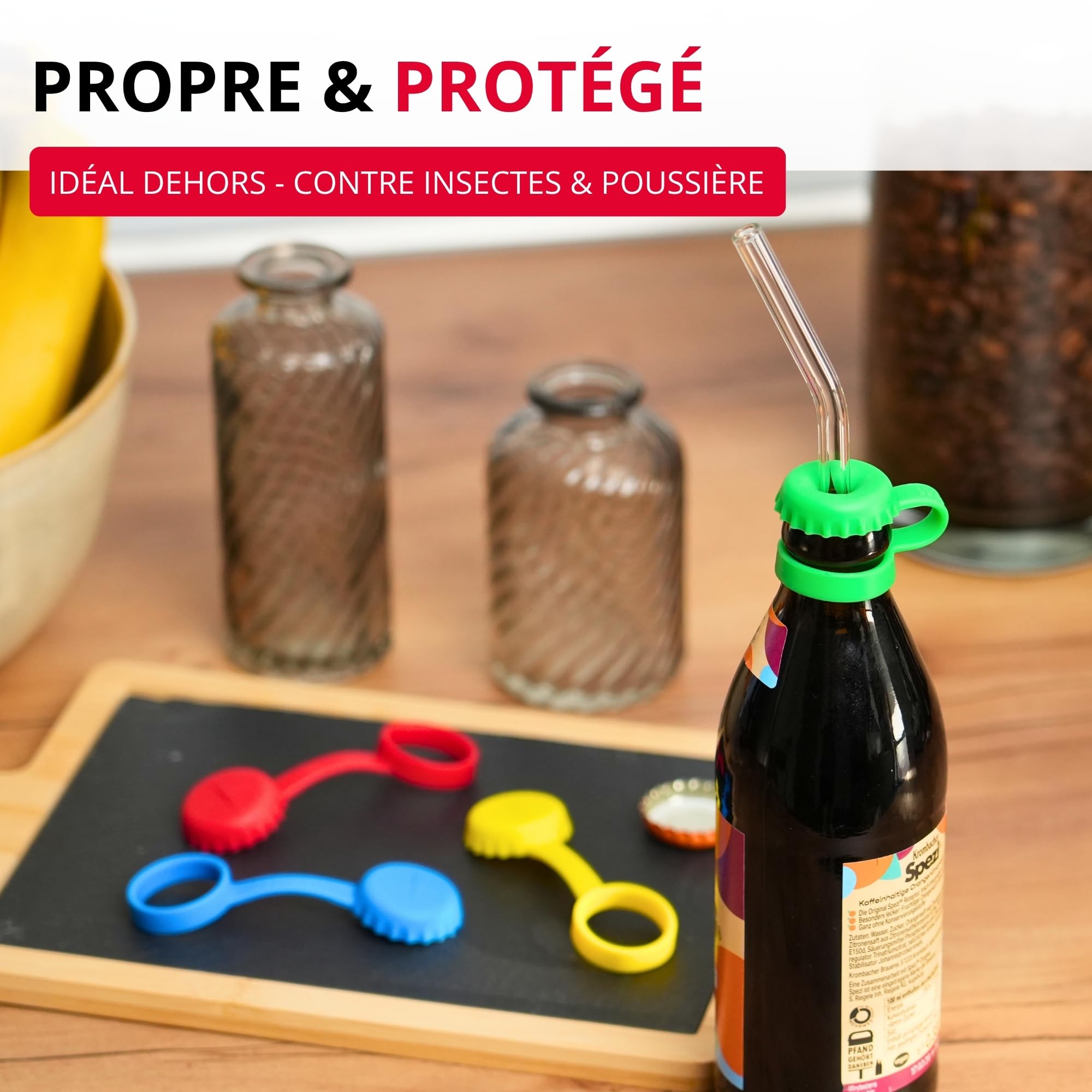westmark-44412260-lot-de-4-bouchons-de-bouteille-en-silicone-avec-fente-pour-pai image 5