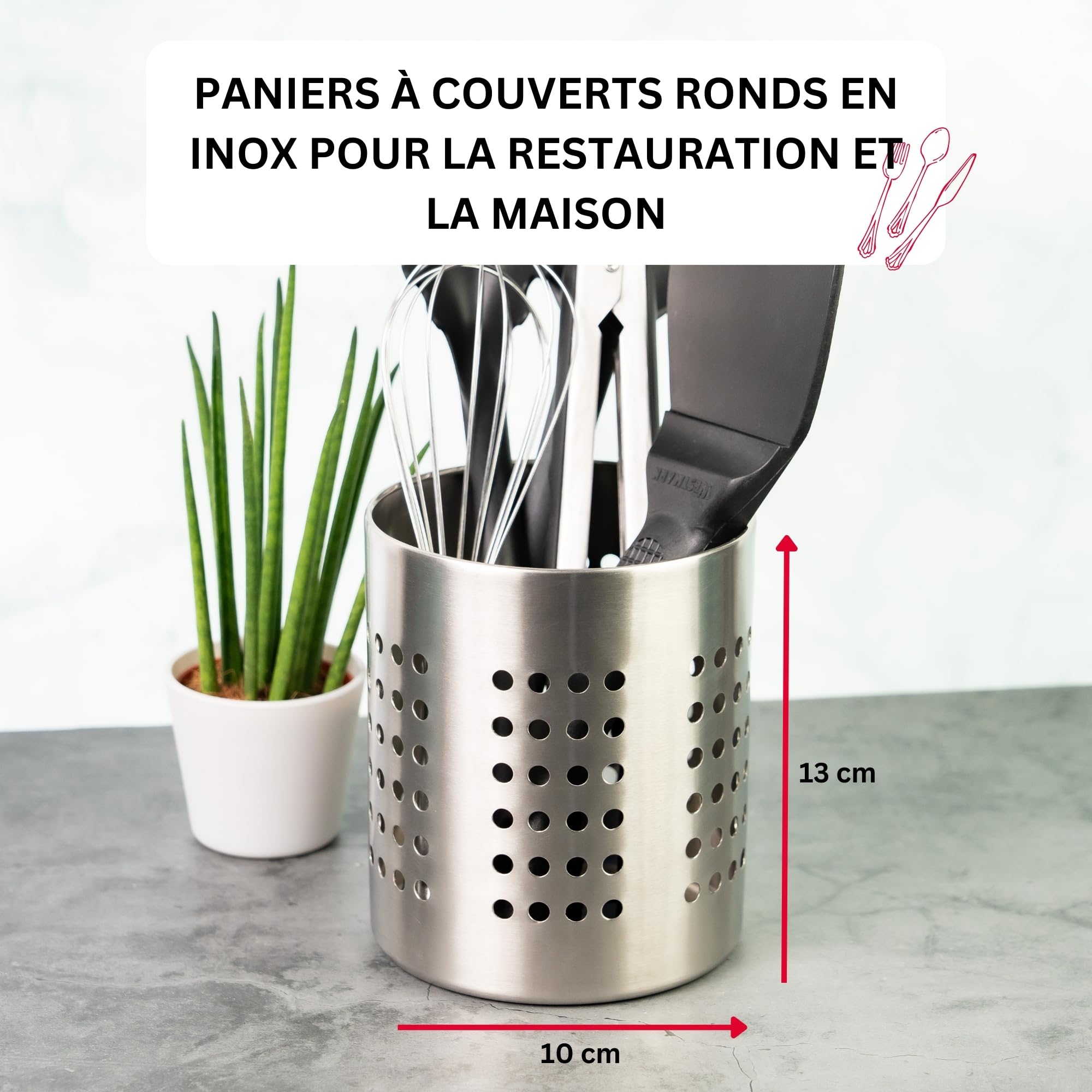 westmark-69012211-gouttoir-couverts-rond-en-acier-inoxydable-10-cm-hauteur-13-cm image 2