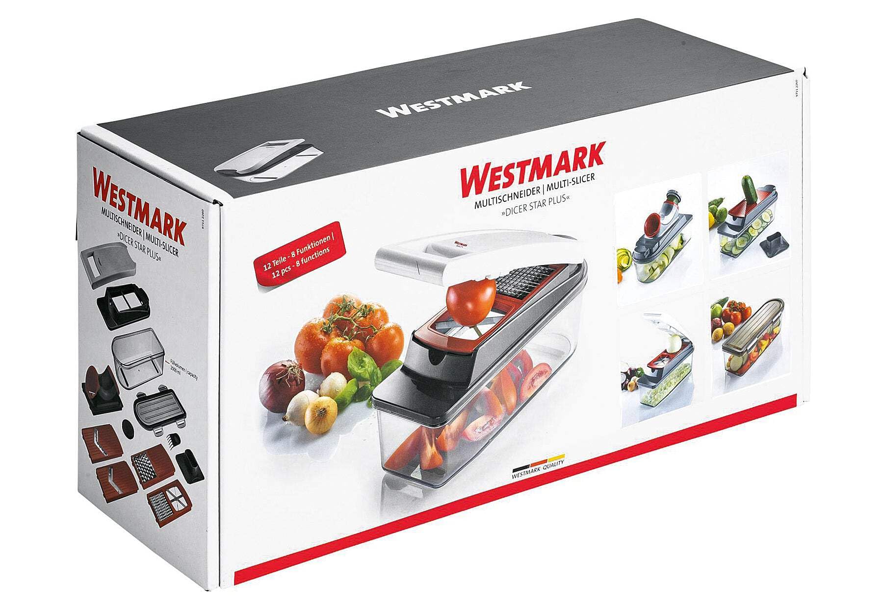 westmark-97112260-dicer-star-plus-coupe-l-gumes-mandoline-12-pi-ces-avec-r-cipie image 5