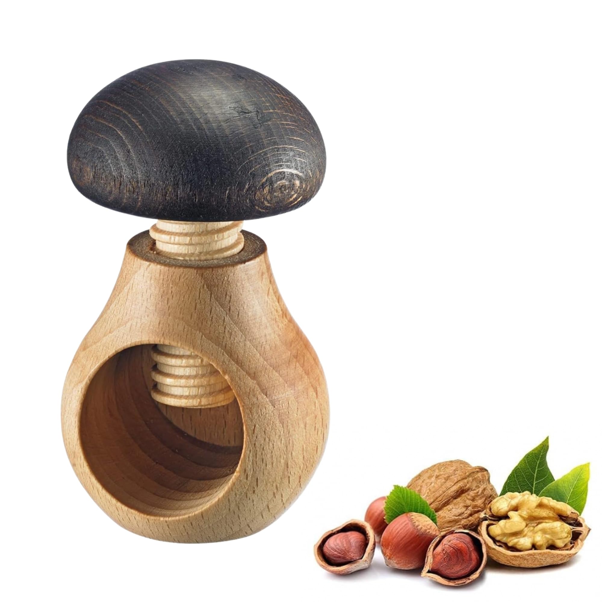 westmark-holzi-casse-noix-en-forme-de-champignon-bois-de-h-tre-9-5-cm-marron image 1