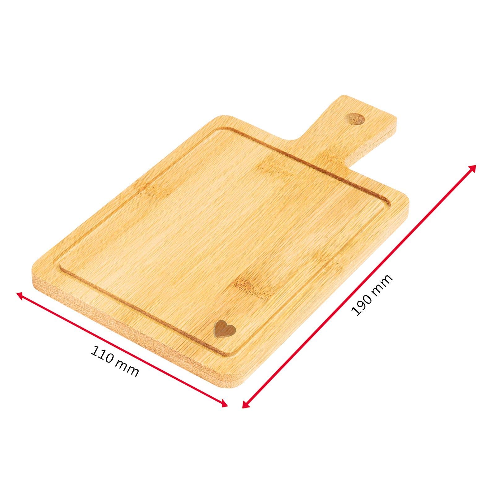 westmark-friends-lot-de-4-plateaux-tapas-en-bambou-19-x-11-cm-motif-c-ur-grav image 3