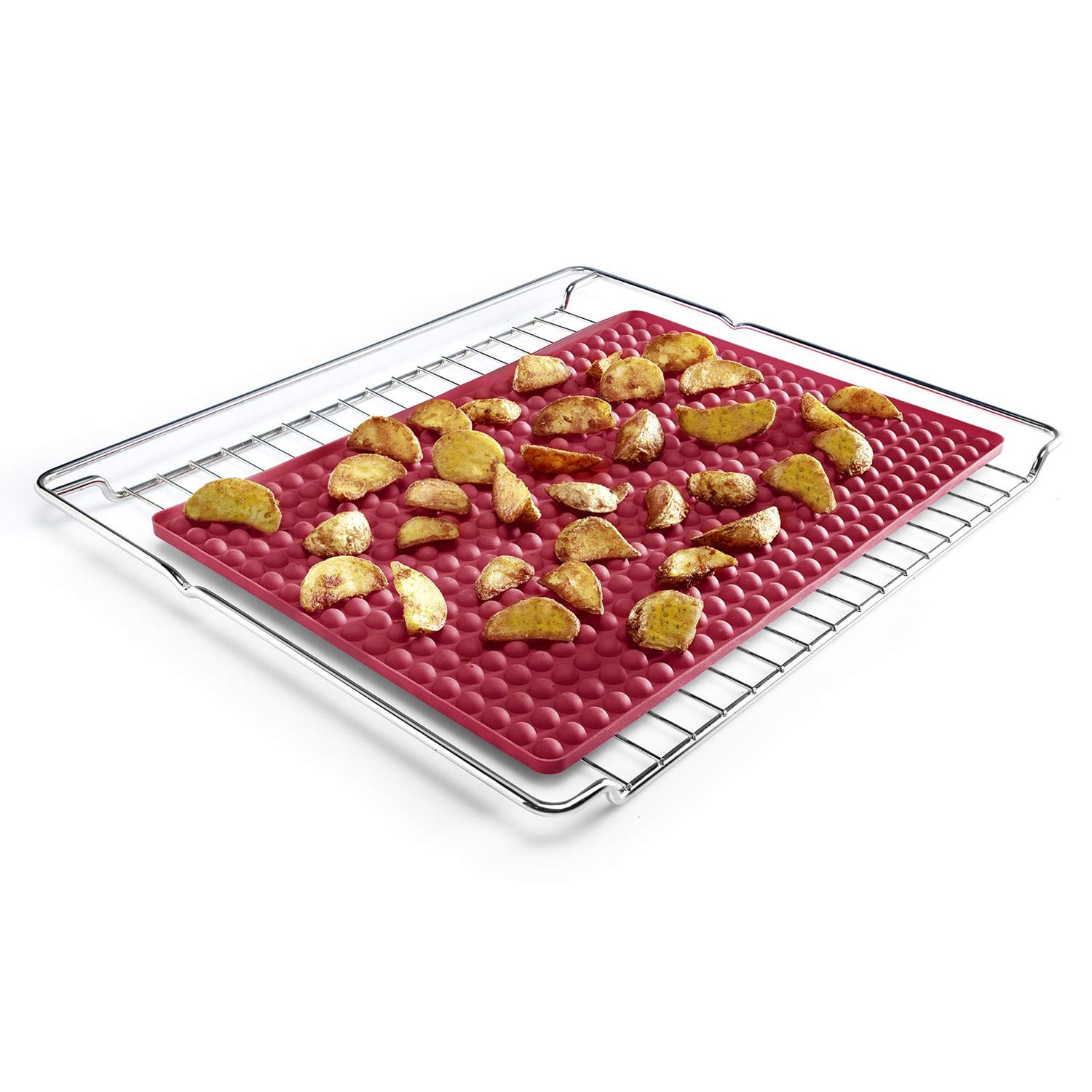 westmark-crispy-30112260-tapis-de-cuisson-en-silicone-28-x-40-cm-rouge-r-sistant image 7
