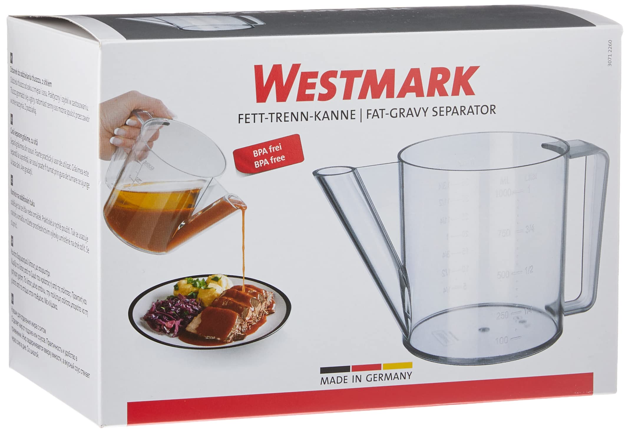 westmark-30712260-s-parateur-de-graisse-1-litre-en-plastique-sans-bpa-transparen image 3