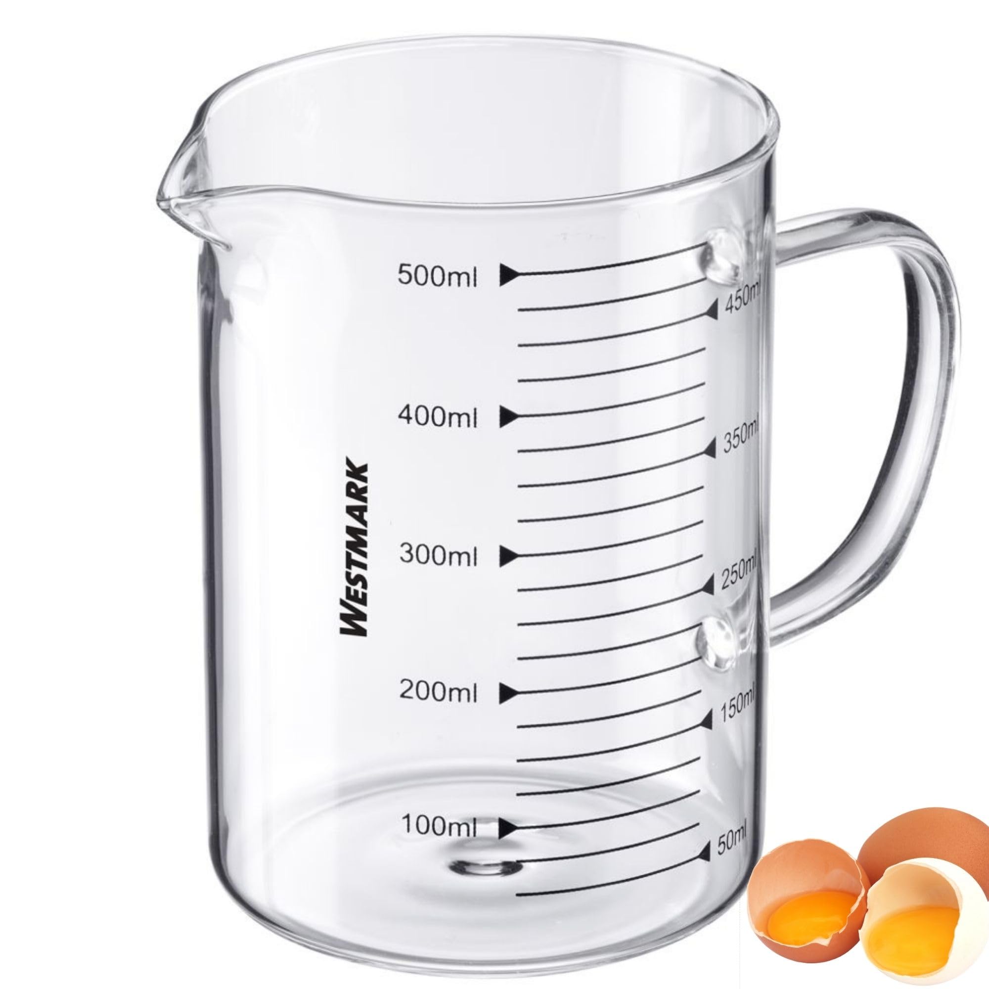 westmark-gobelet-doseur-en-verre-0-5-l-avec-chelle-en-ml-passe-au-micro-ondes-et image 1