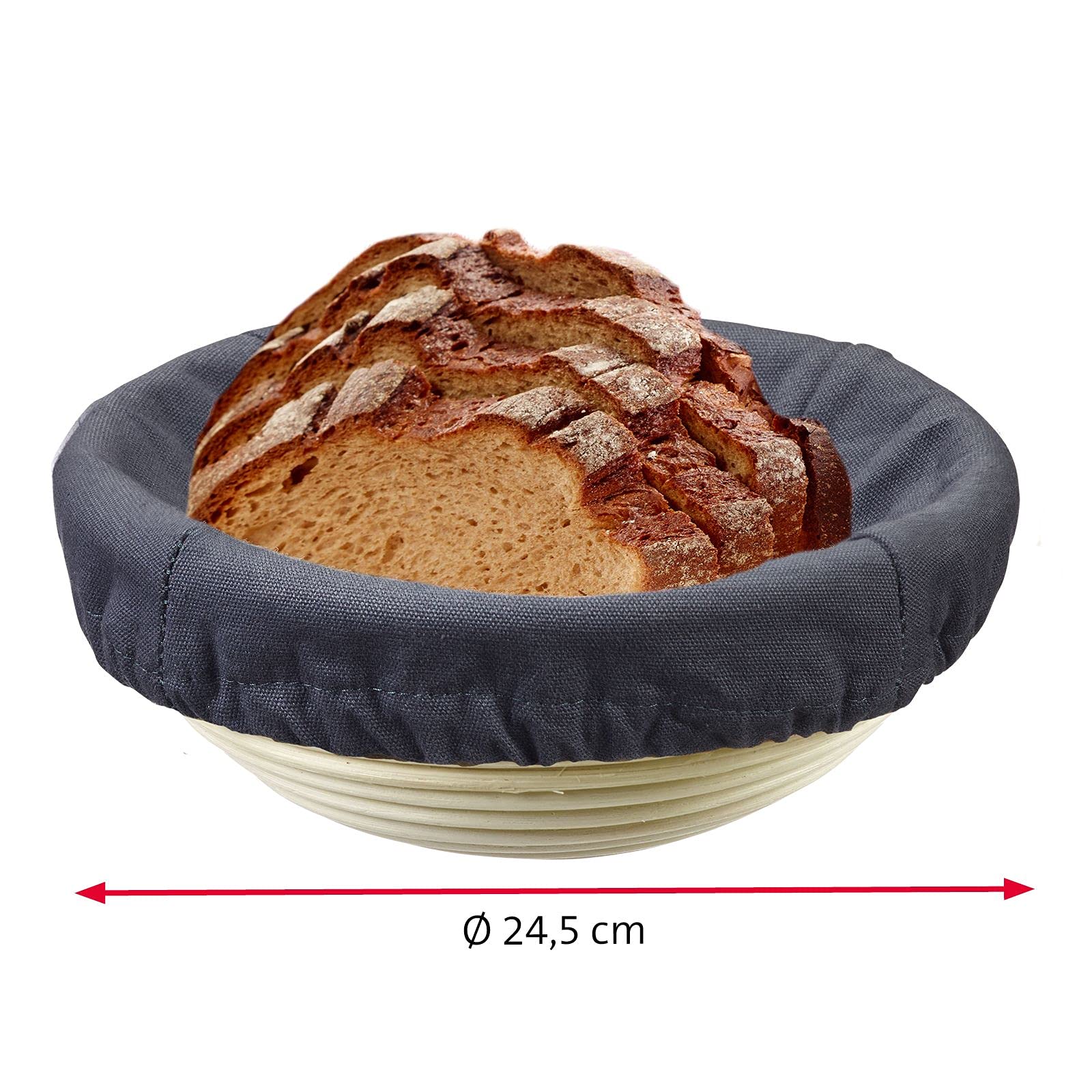 westmark-3205226a-housse-pour-panier-de-fermentation-en-coton-anthracite-24-5-cm image 5