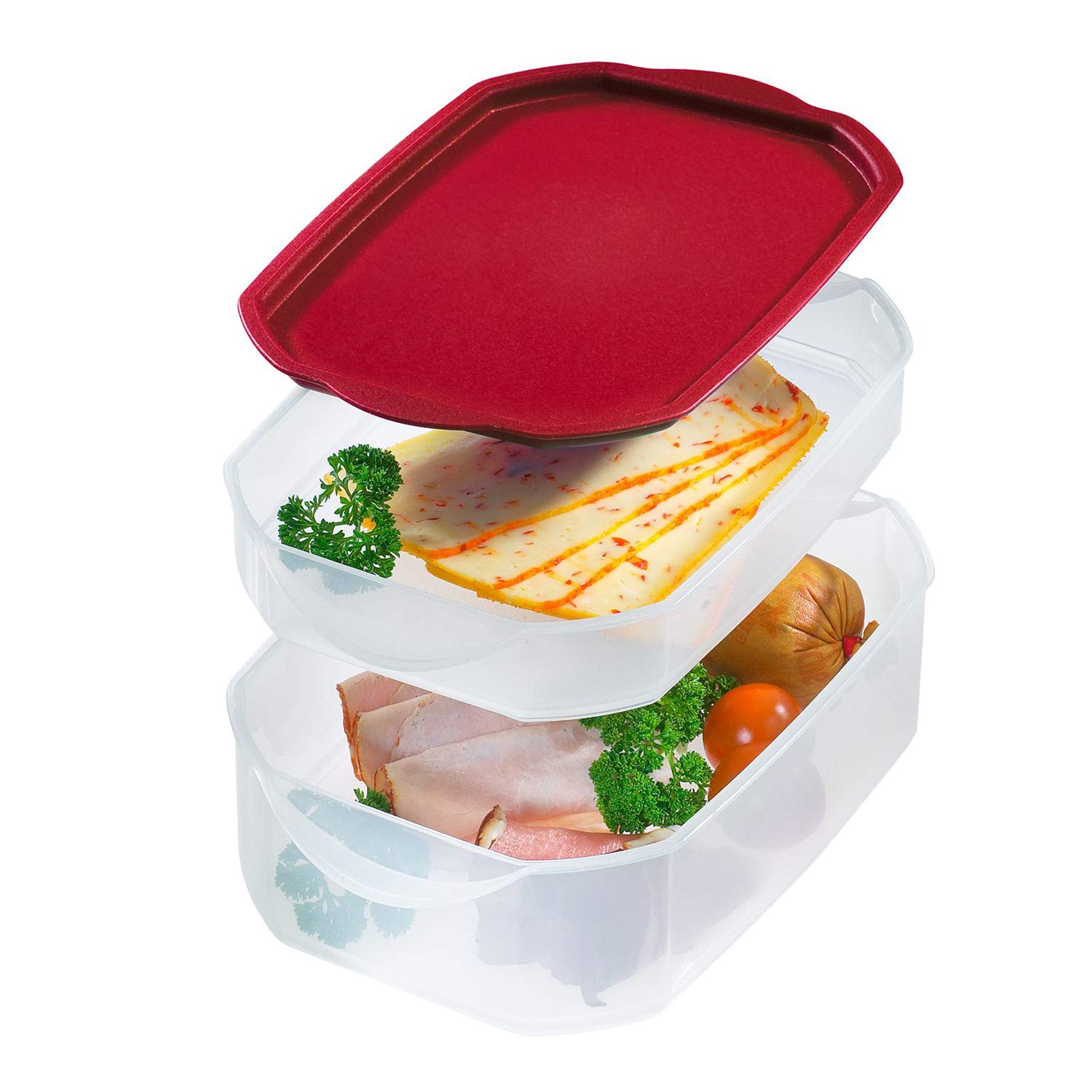 westmark-23482270-set-de-plat-charcuterie-fresh-23-cm-transparent-rouge-avec-2-b image 4