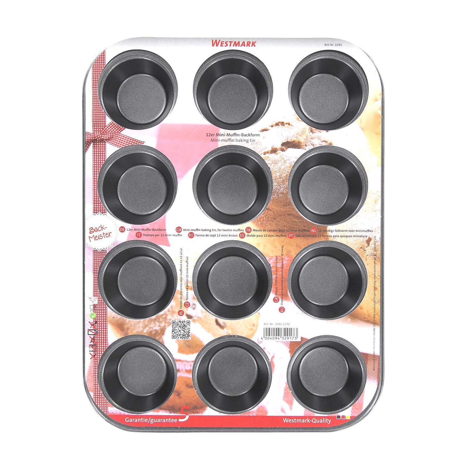 westmark-32912270-back-meister-moule-mini-muffins-12-trous-antiadh-sif-acier-lam image 8