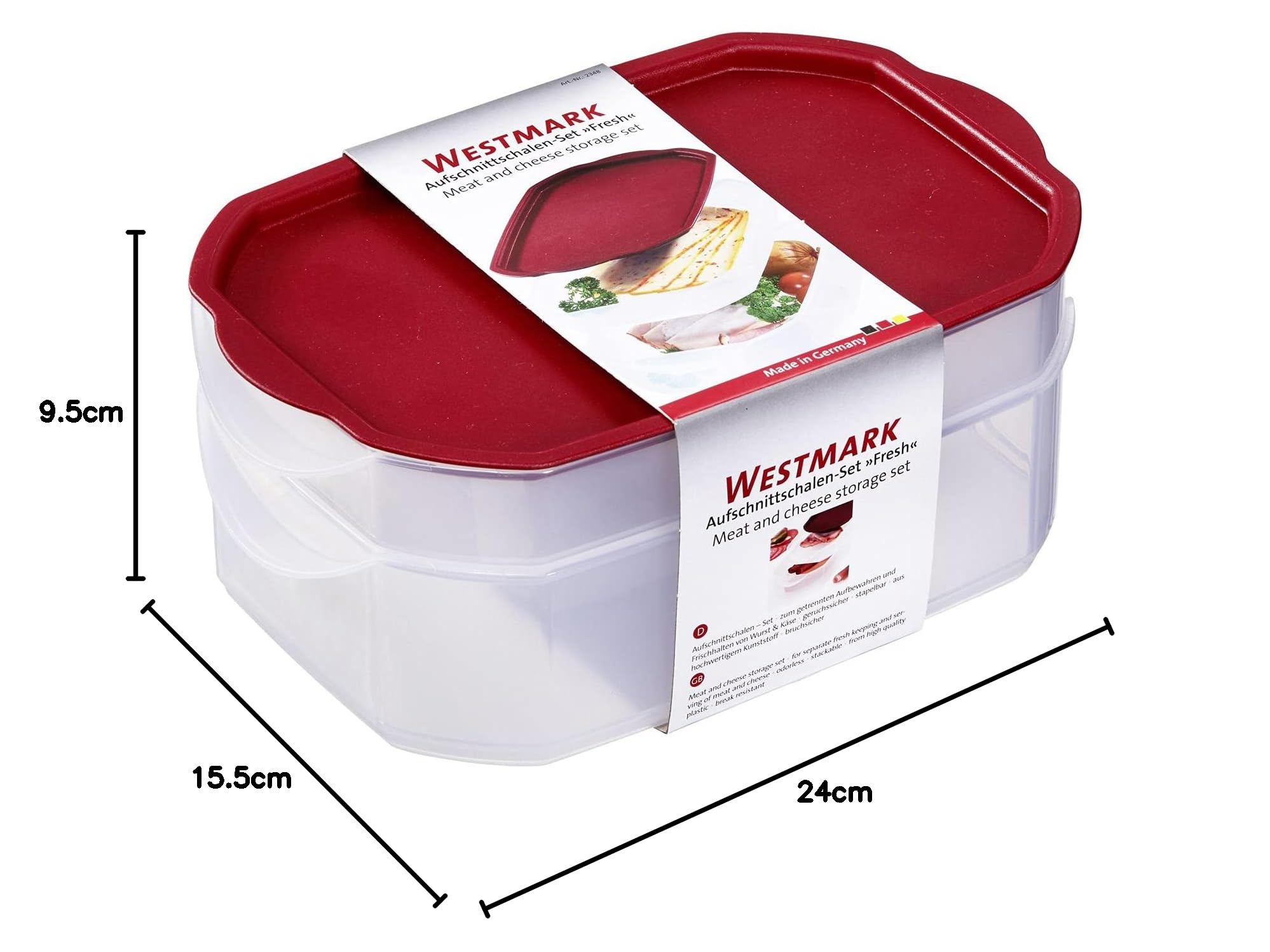 westmark-23482270-set-de-plat-charcuterie-fresh-23-cm-transparent-rouge-avec-2-b image 7