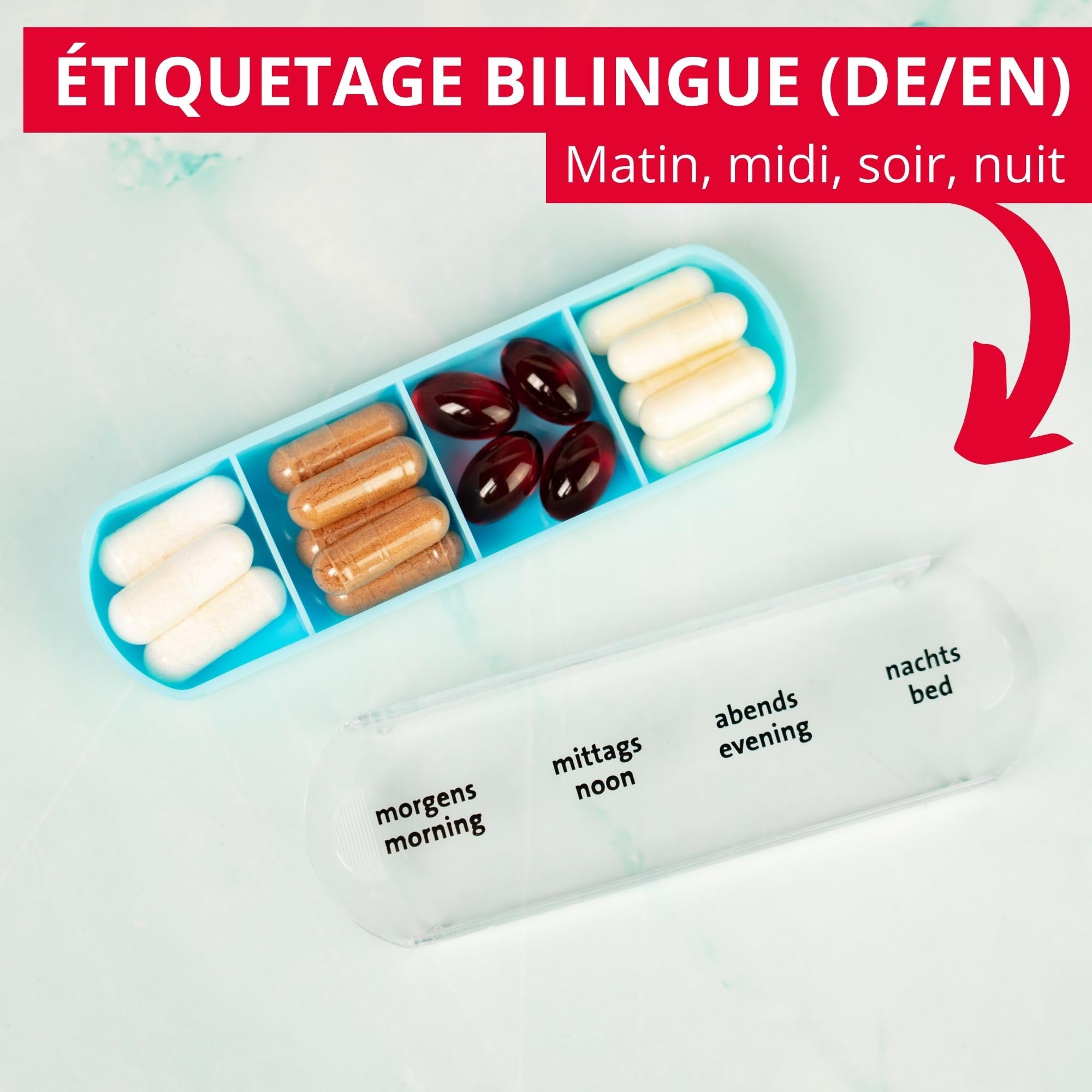 westmark-pilulier-7-jours-bo-te-m-dicaments-et-compl-ments-4-compartiments-par-j image 6