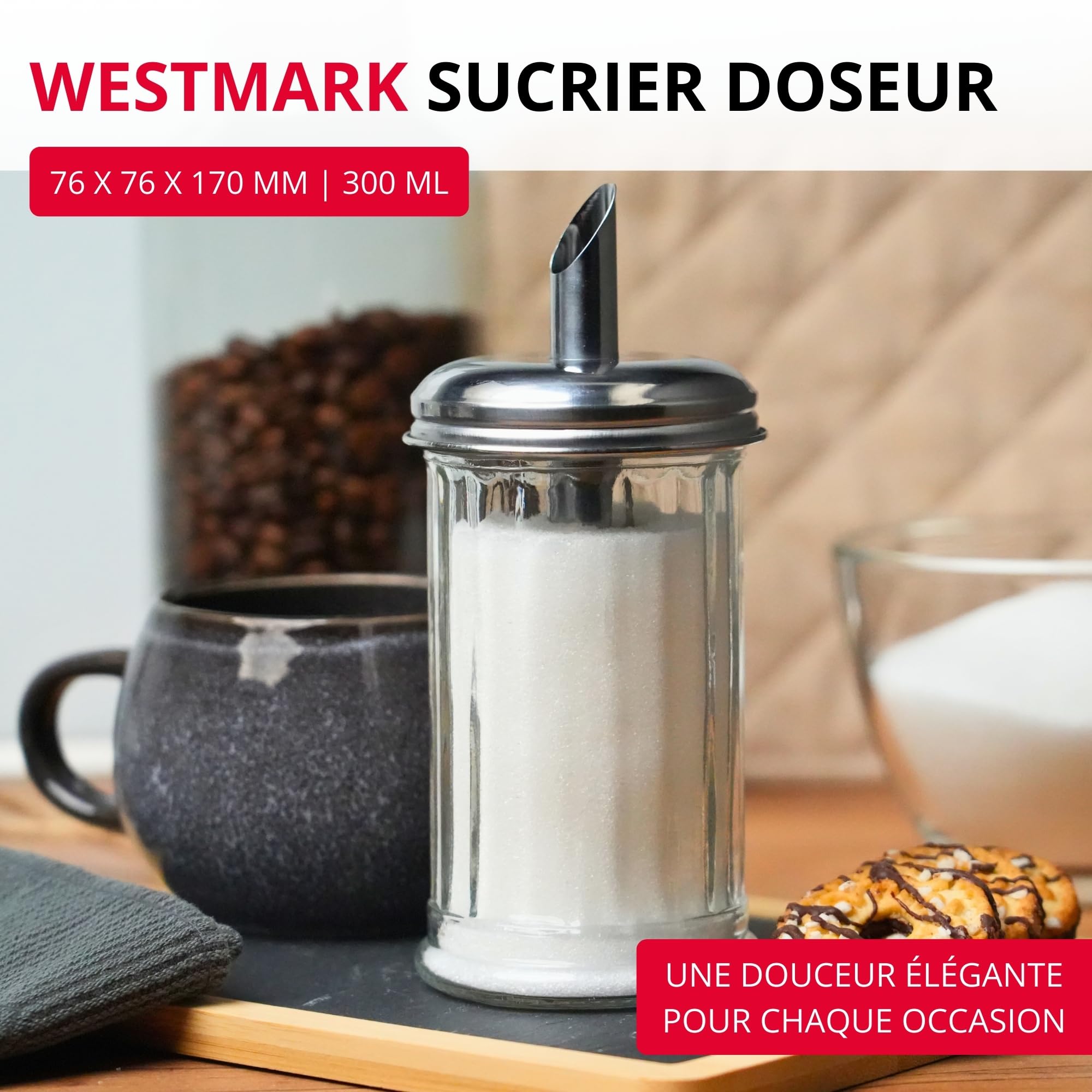 westmark-new-york-65242260-sucrier-300-ml-en-verre-avec-couvercle-en-acier-inoxy image 2