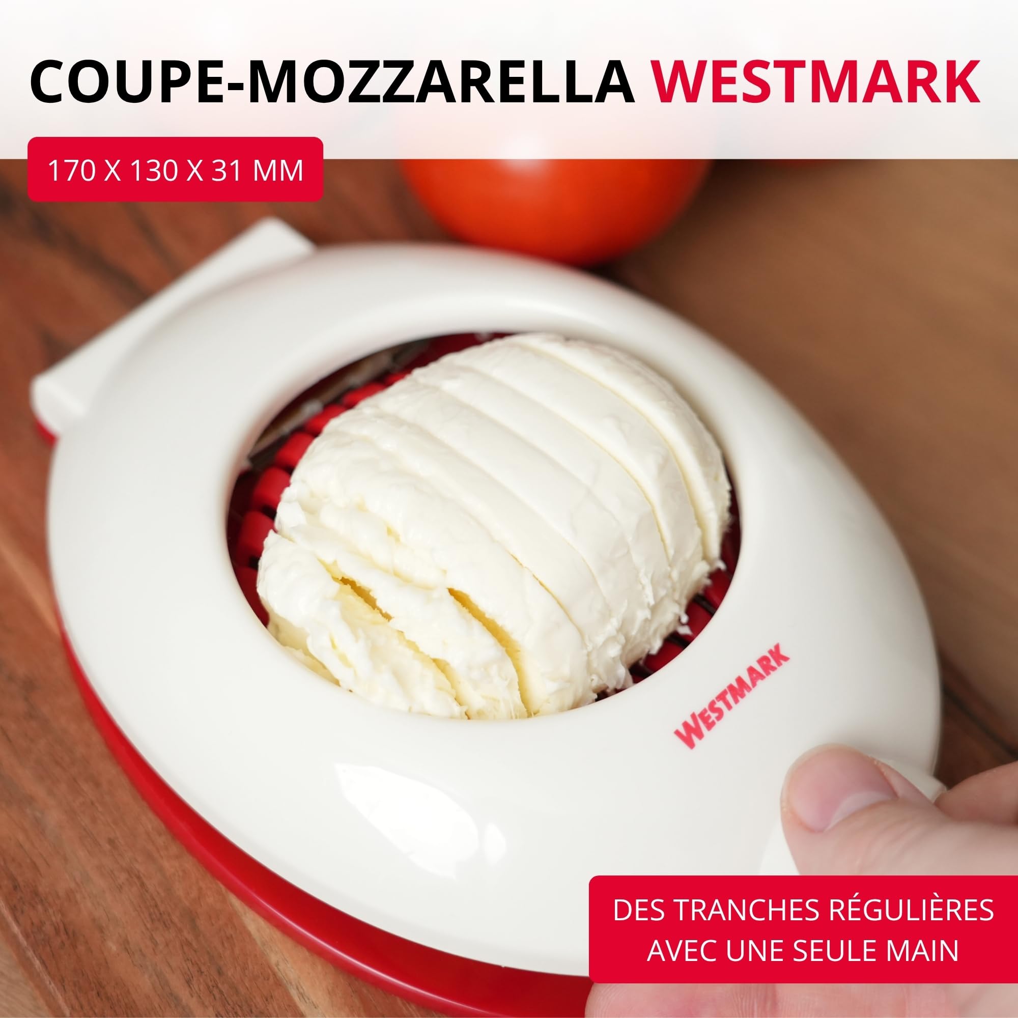 westmark-caprese-coupe-mozzarella-fils-en-acier-inoxydable-tension-individuelle- image 2
