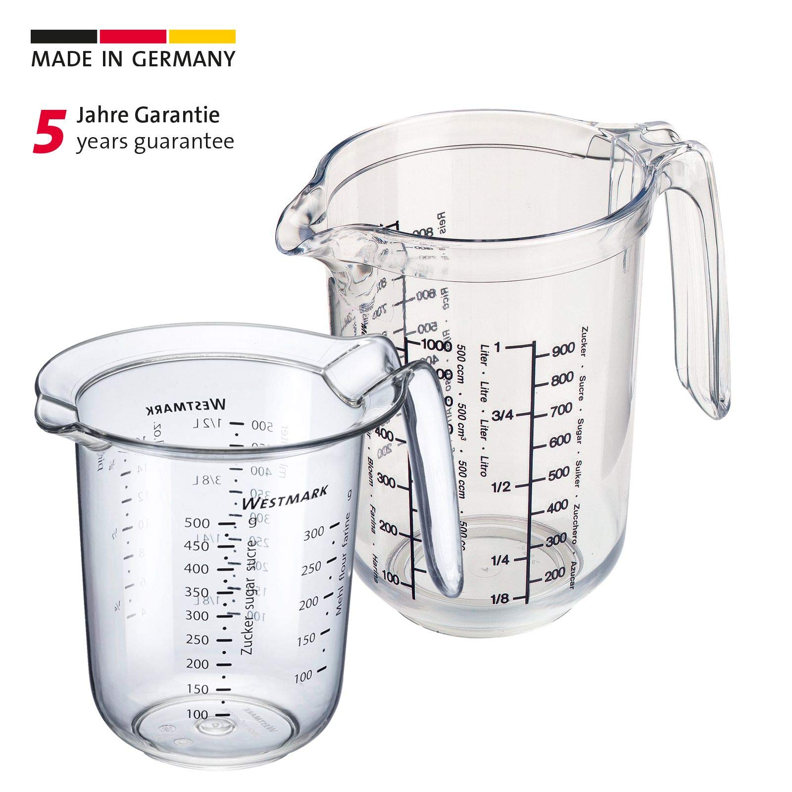 westmark-set-de-2-pichets-gradu-s-gerda-0-5-l-et-1-l-plastique-san-sans-bpa-grad image 2