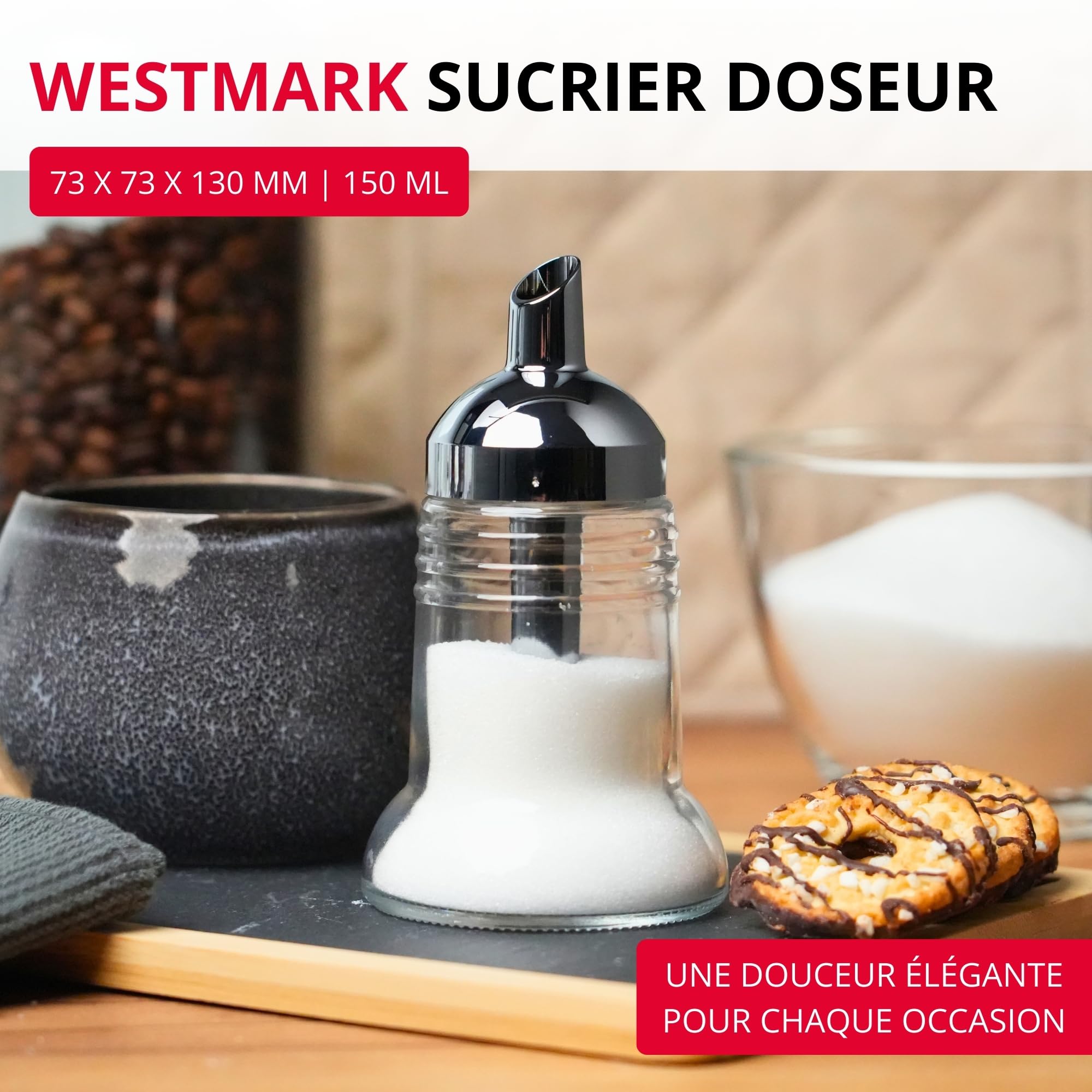 westmark-distributeur-de-sucre-paris-chrom-saupoudreur-en-verre-150-ml-12-8-cm-6 image 2