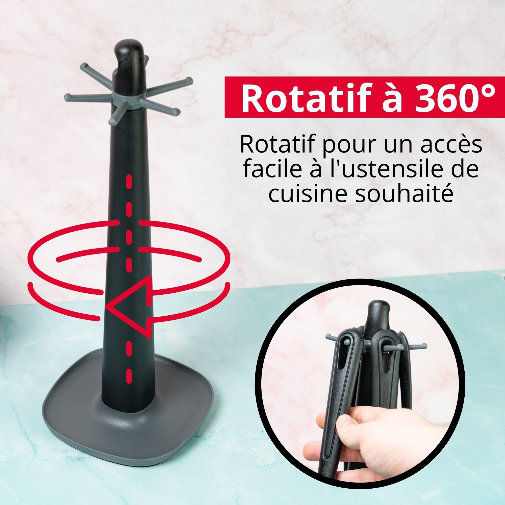 westmark-gentle-set-7-pi-ces-support-rotatif-presse-pur-e-cuill-res-friture-l-gu image 2