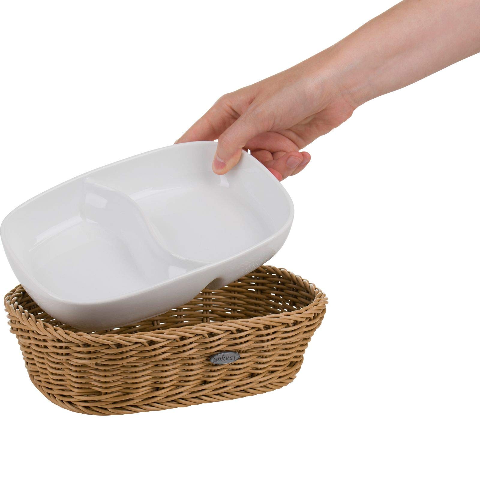 westmark-saleen-2101604160-panier-rectangulaire-avec-2-compartiments-porcelaine- image 2