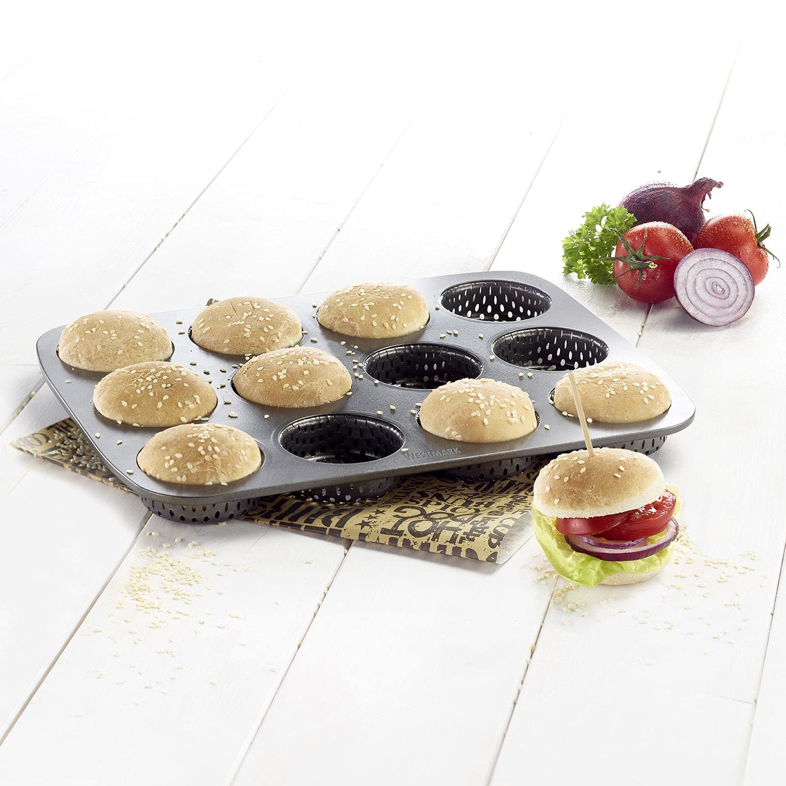westmark-327122e6-moule-12-mini-burgers-buns-d-mouleur-acier-antiadh-sif-sans-pf image 5