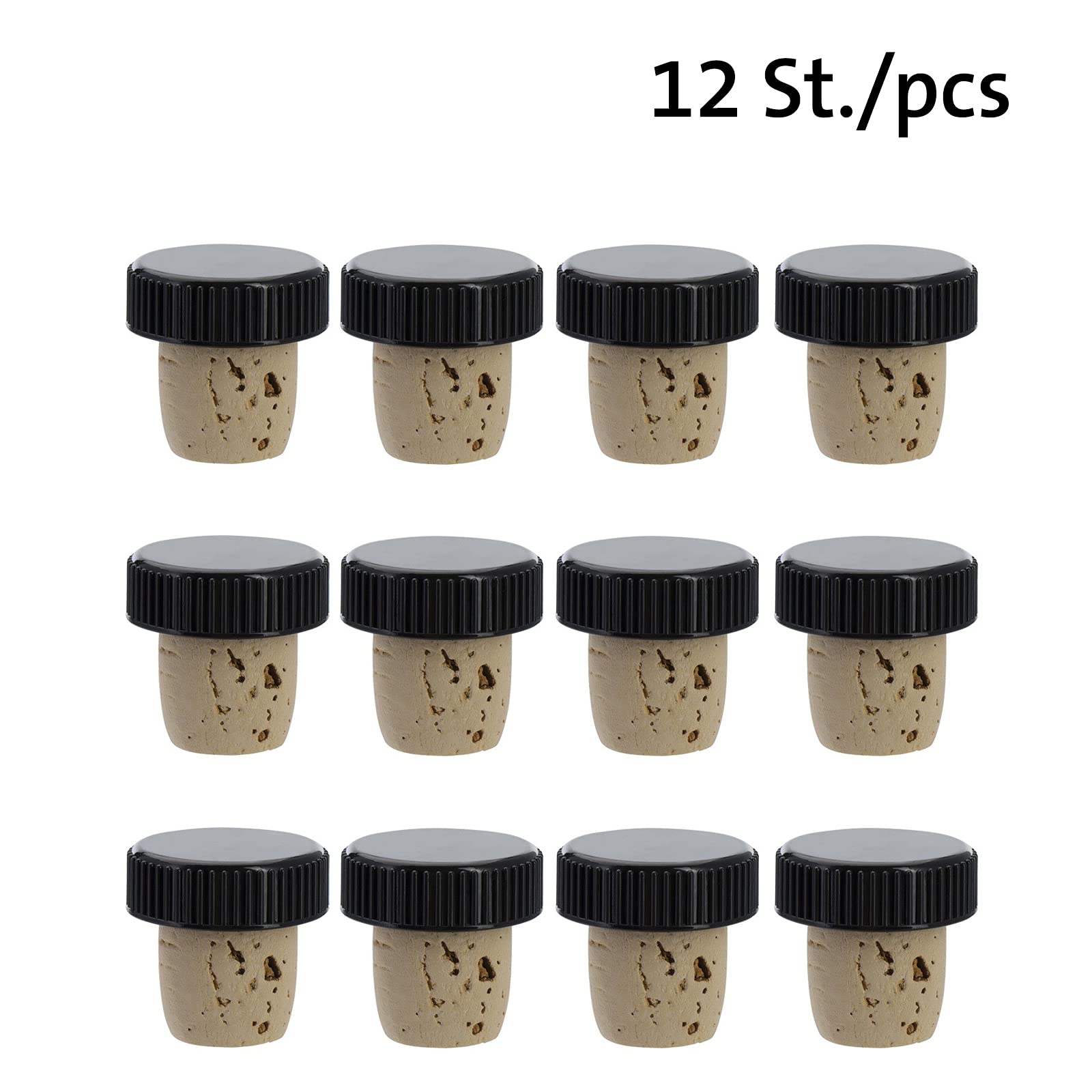 westmark-482020e4-lot-de-12-bouchons-de-bouteille-en-li-ge-naturel-pour-goulots- image 2