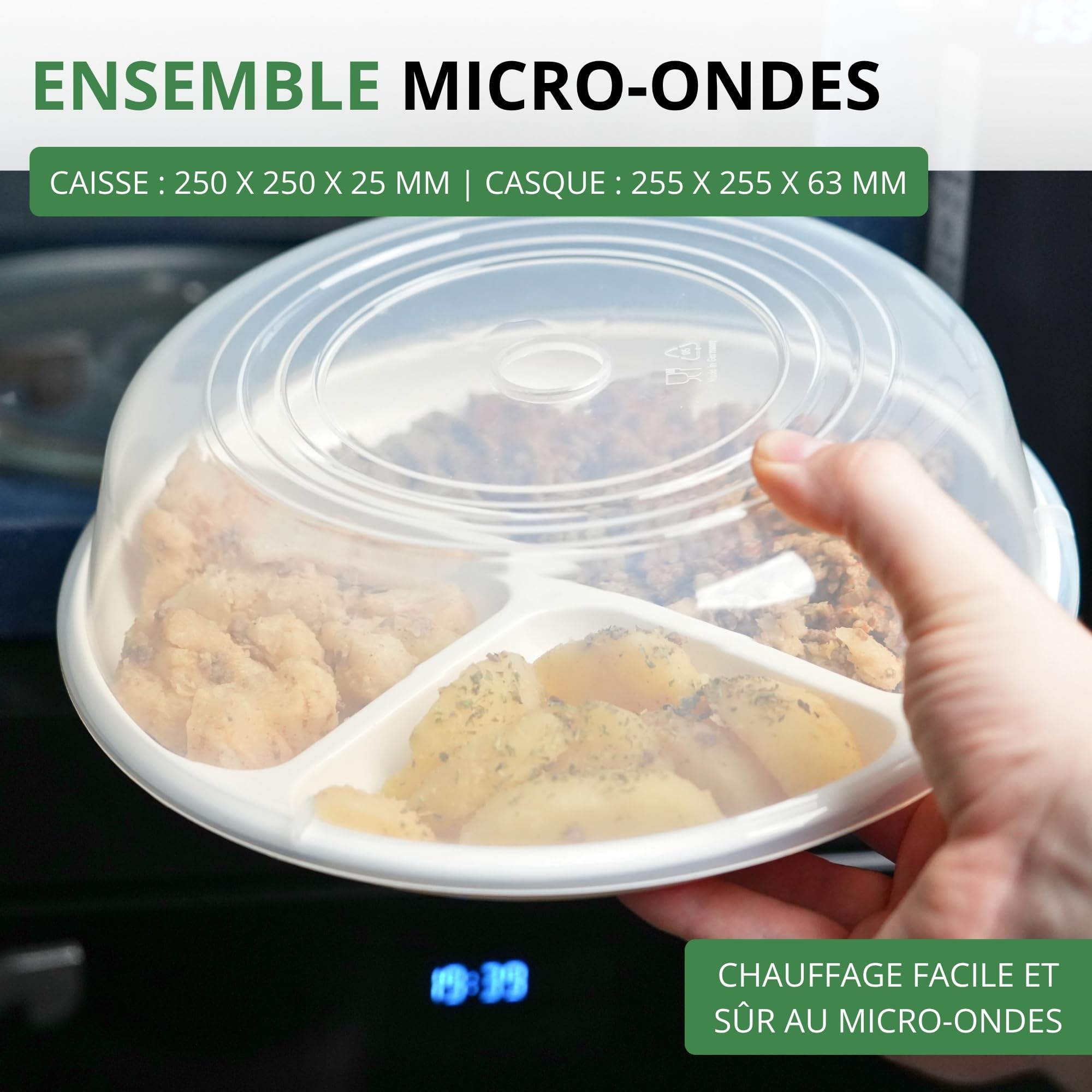 westmark-set-micro-ondes-2-pi-ces-assiette-3-compartiments-avec-couvercle-perfor image 2
