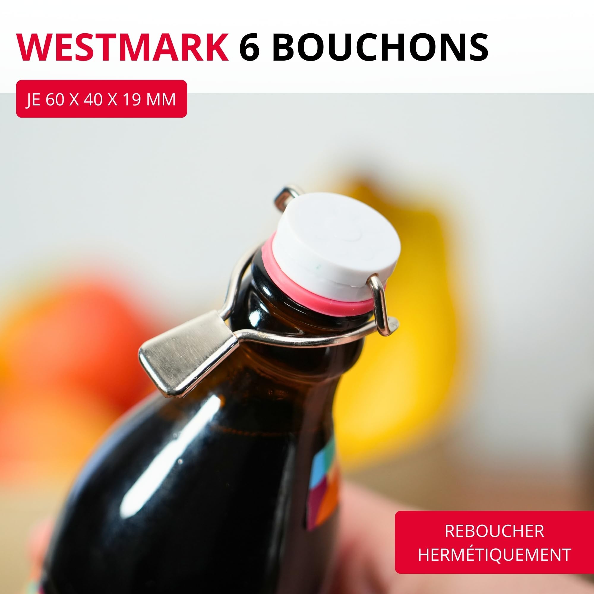 westmark-444022e3-set-de-6-bouchons-de-bouteille-levier-avec-joint-en-silicone-a image 2