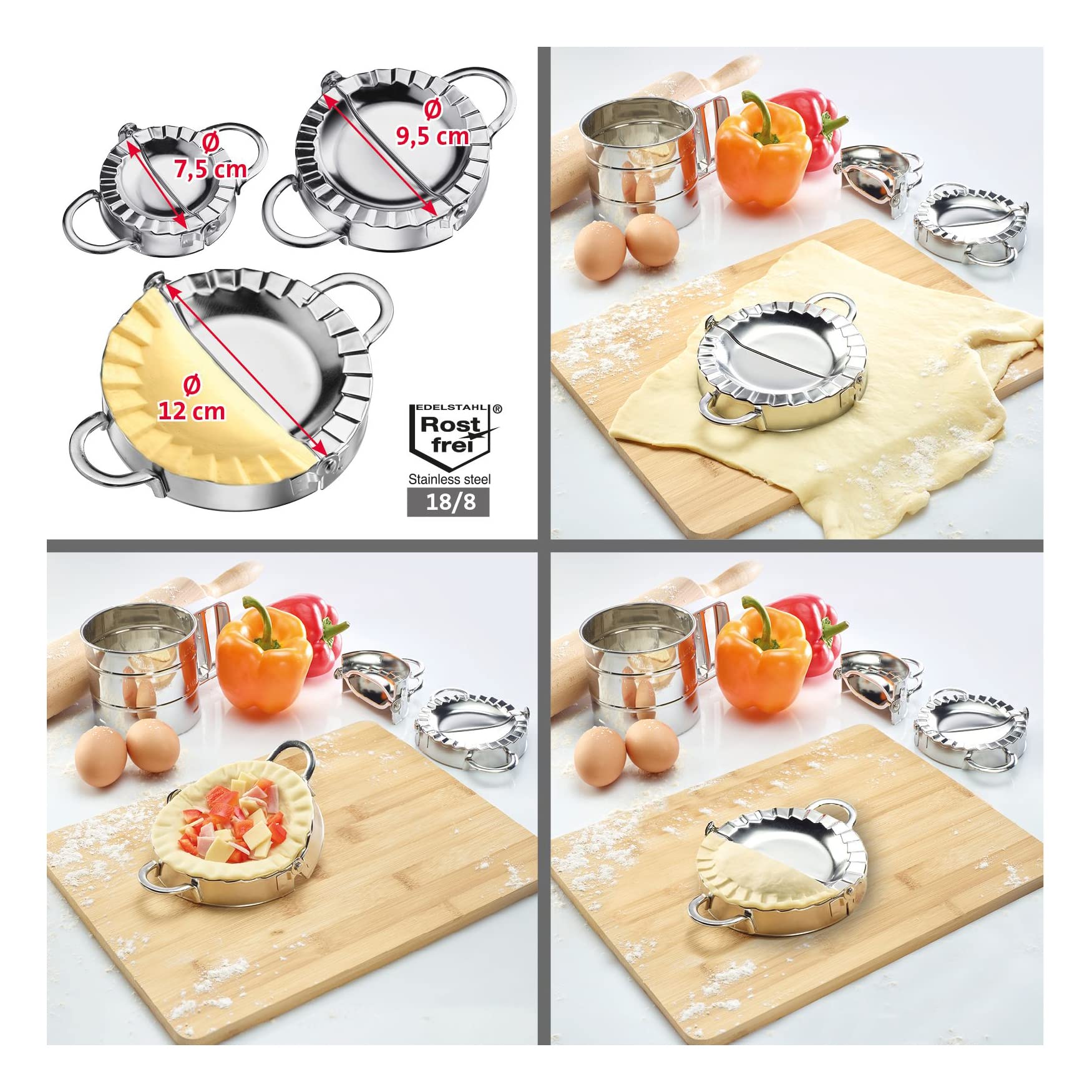 westmark-moule-raviolis-emilia-7-5-cm-avec-poign-es-acier-inoxydable-argent-6135 image 4
