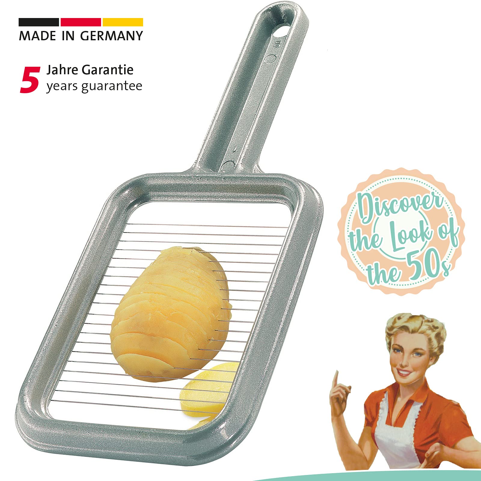 westmark-rondex-coupe-pommes-de-terre-et-mozzarella-aluminium-acier-inoxydable-t image 2