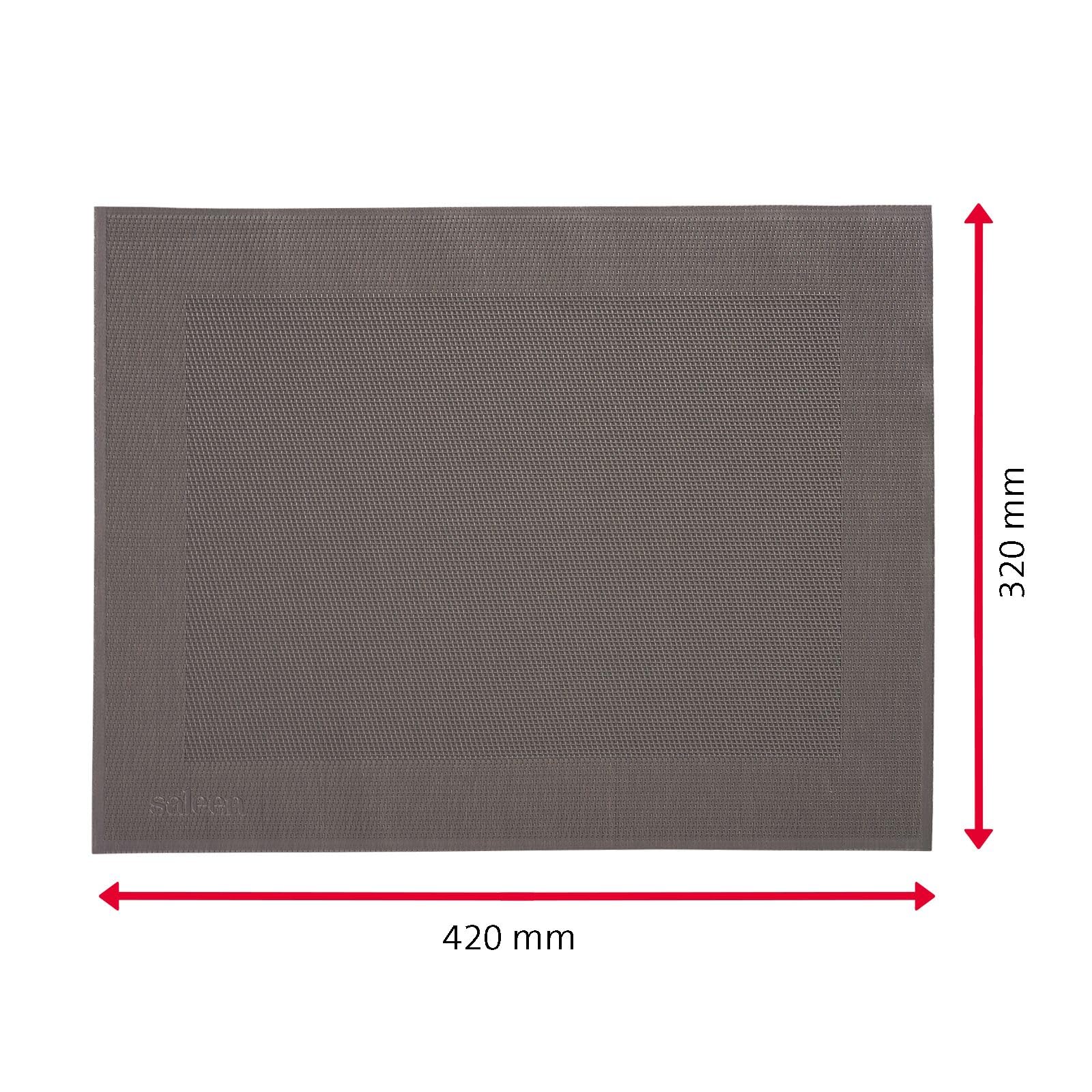 westmark-saleen-set-de-4-sets-de-table-42-x-32-cm-vinyle-polyester-taupe-marron- image 6