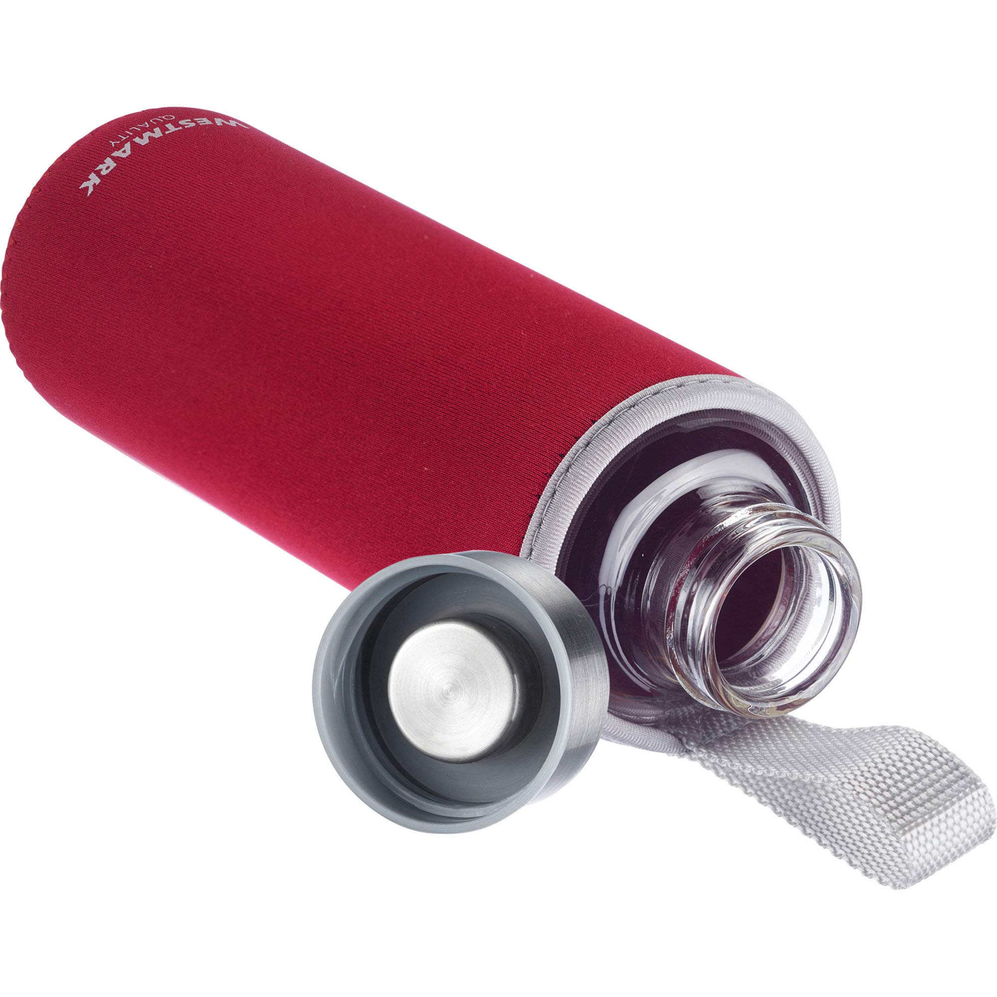 westmark-viva-5272226r-gourde-en-verre-550-ml-avec-protection-textile-sans-bpa-r image 2