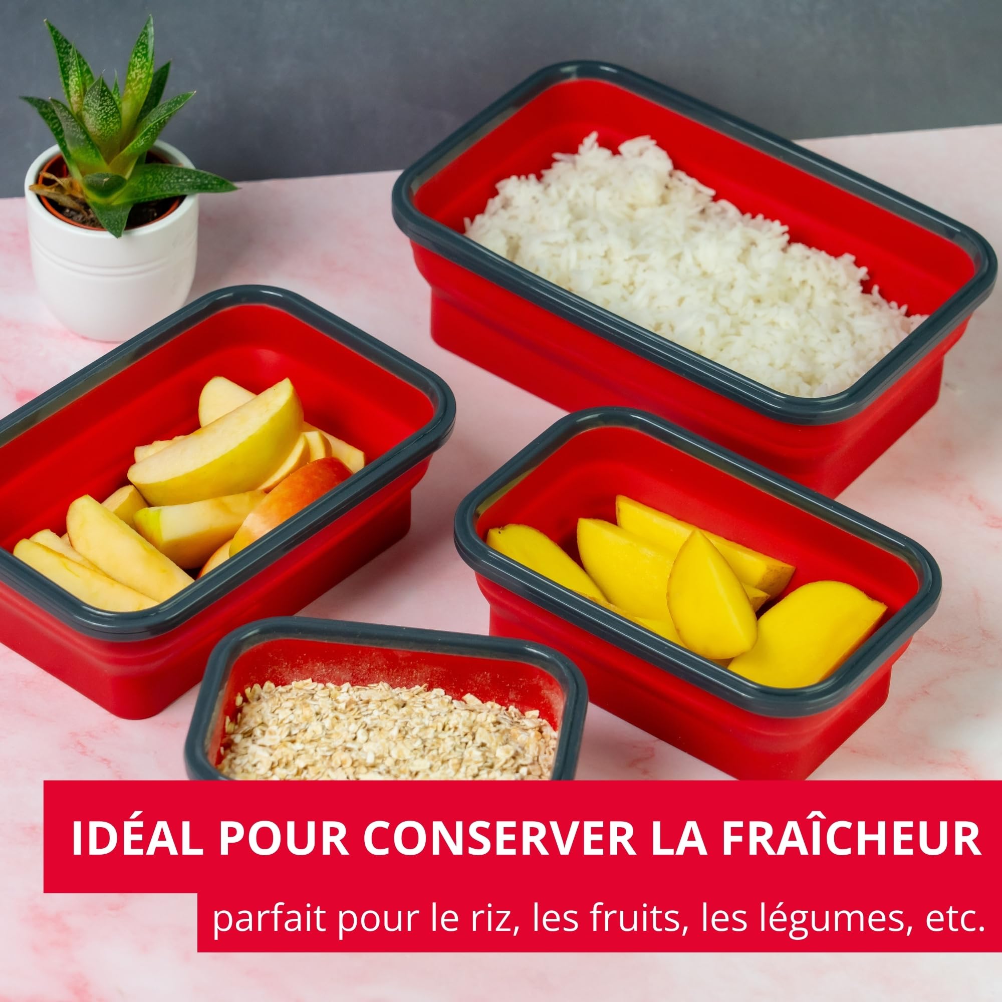 westmark-bo-te-lunch-pliable-600-ml-r-cipient-alimentaire-carr-en-silicone-sans- image 3